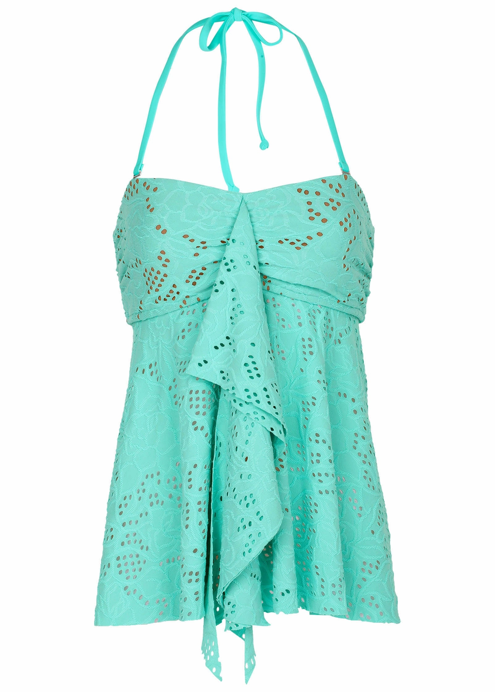 Lace Lanai Bandeau Tankini - Light Teal