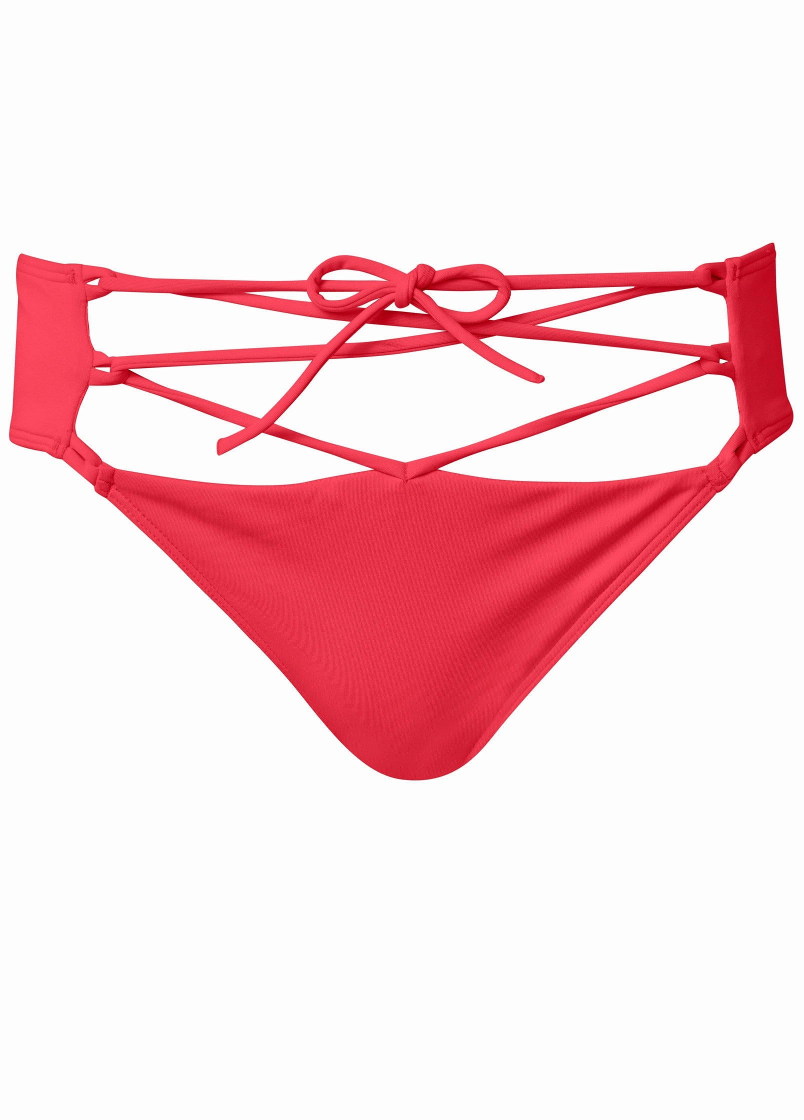 Lace-Up Bottom - Rosey Red