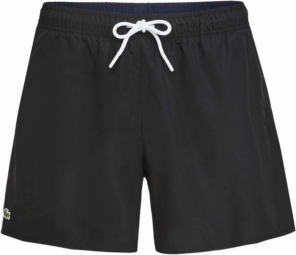 Lacoste Men's Solid Elastic Waist Swim Trunks
