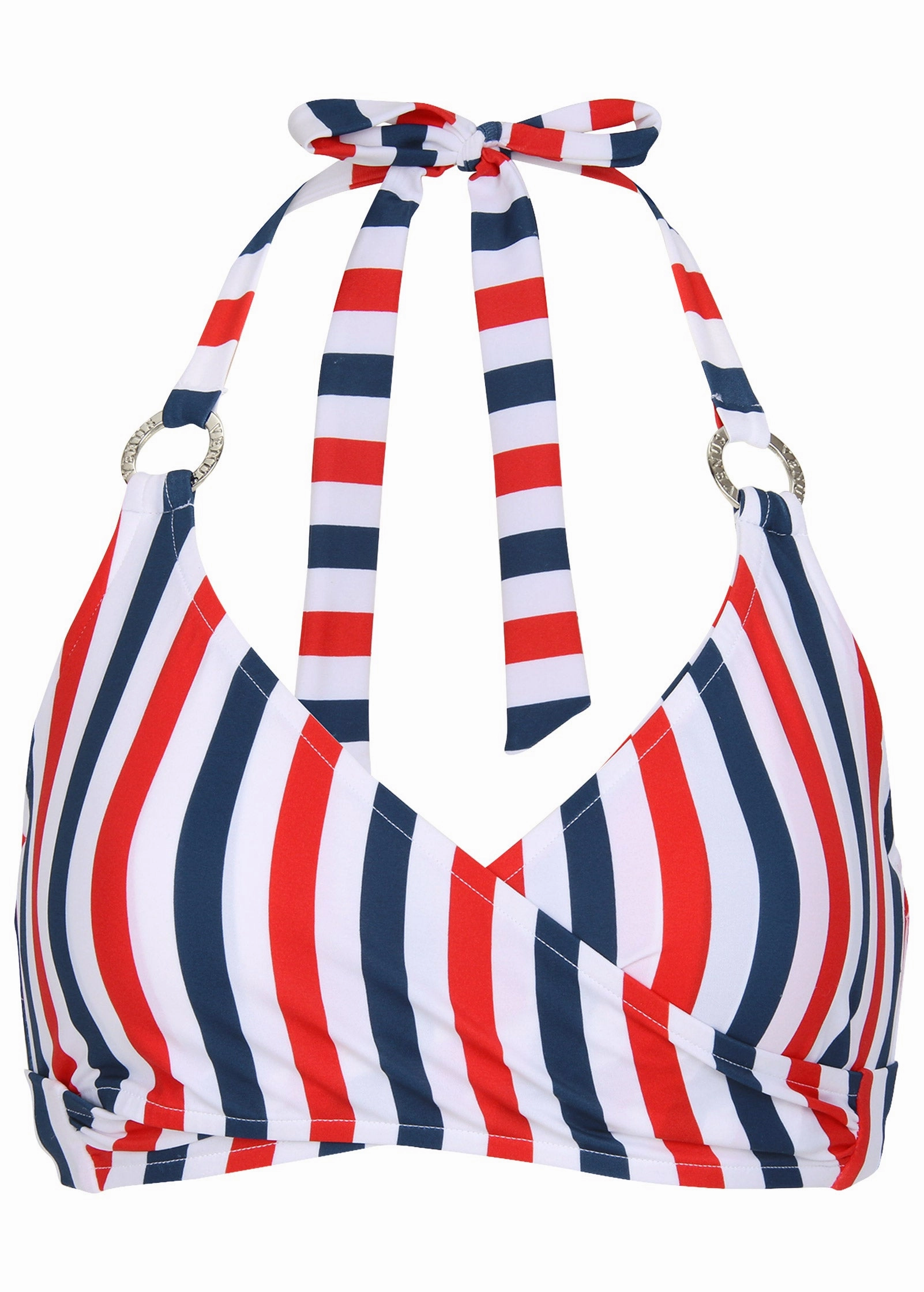 Laguna Wrap Underwire Top - Americana Stripe Large