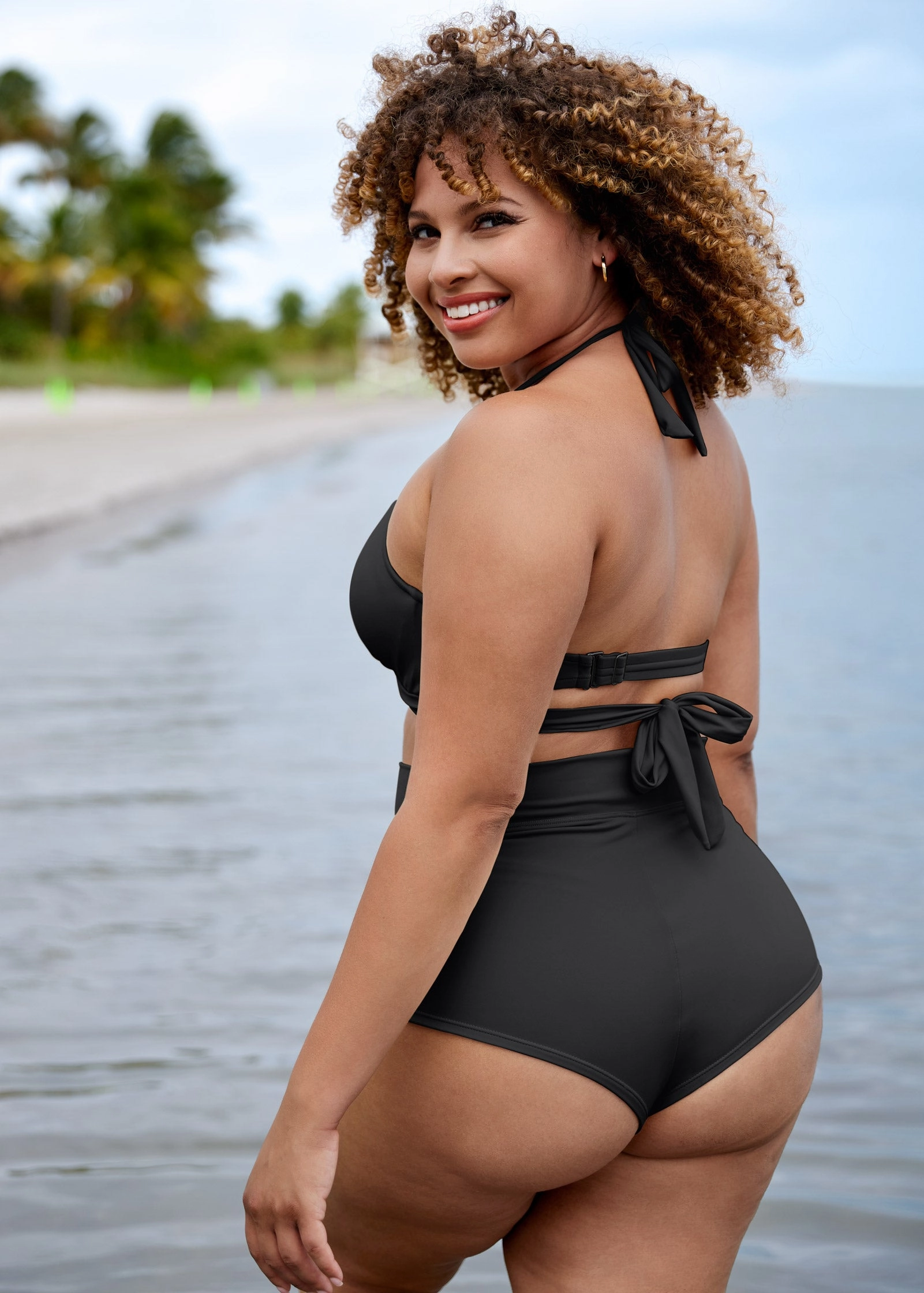 Laguna Wrap Underwire Top - Black Beauty