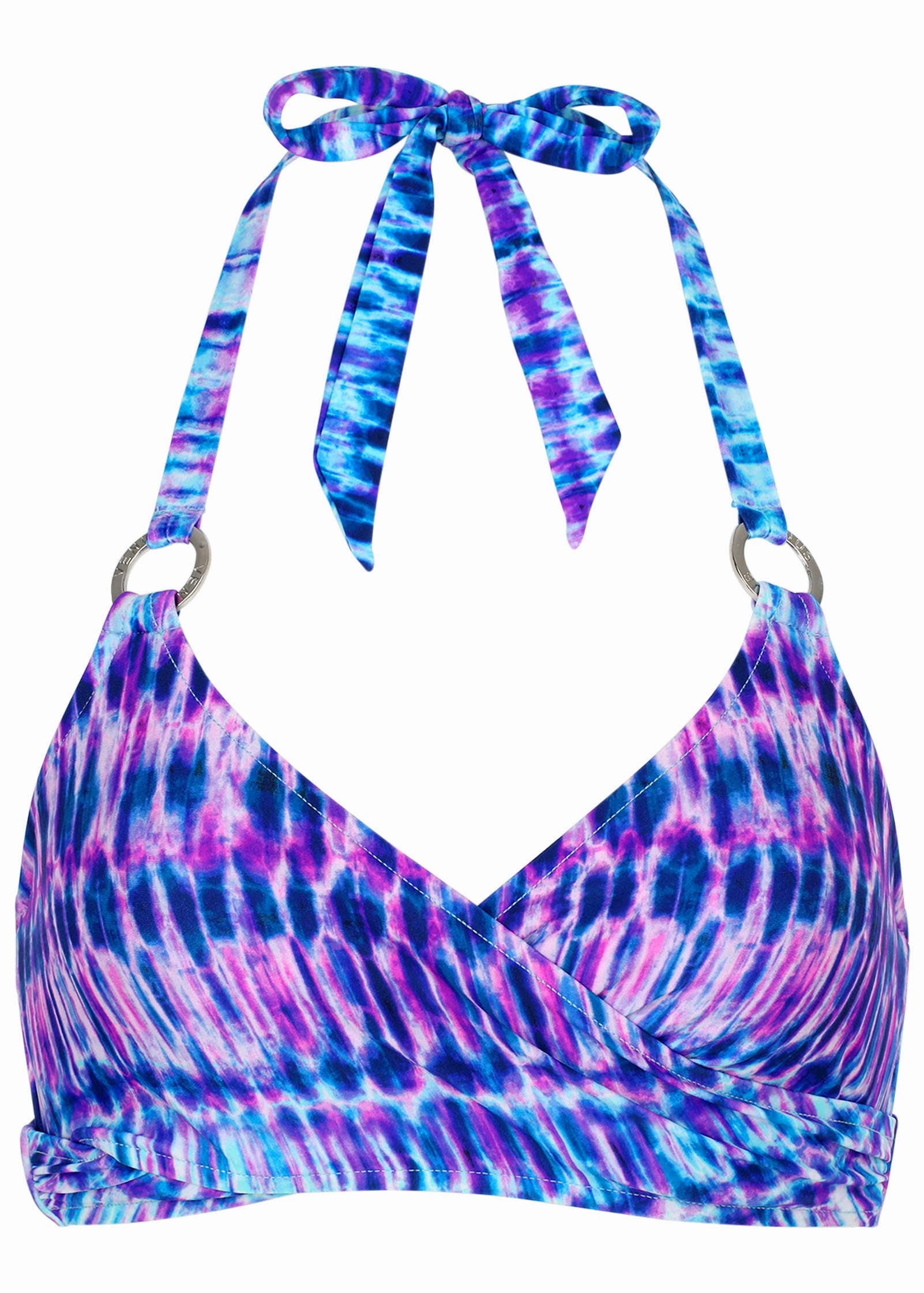 Laguna Wrap Underwire Top - Blurred Leopard Stripe