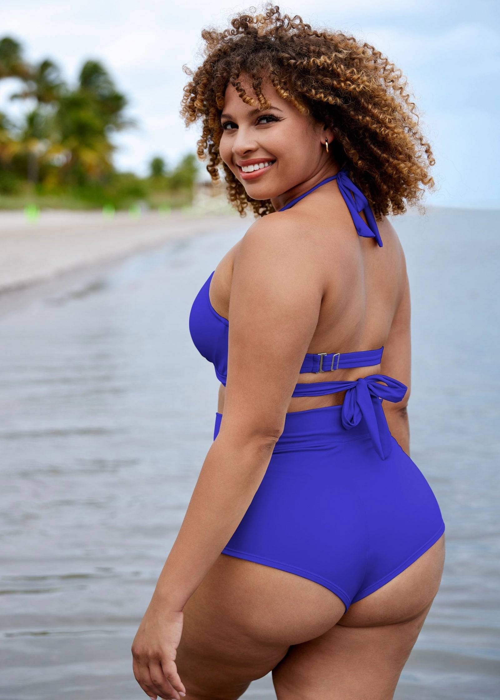Laguna Wrap Underwire Top - Cobalt Blue