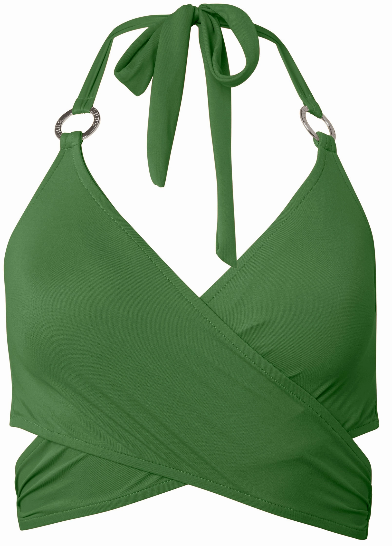 Laguna Wrap Underwire Top - Everglades Green