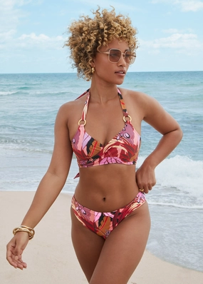 Laguna Wrap Underwire Top - Exotic Floral