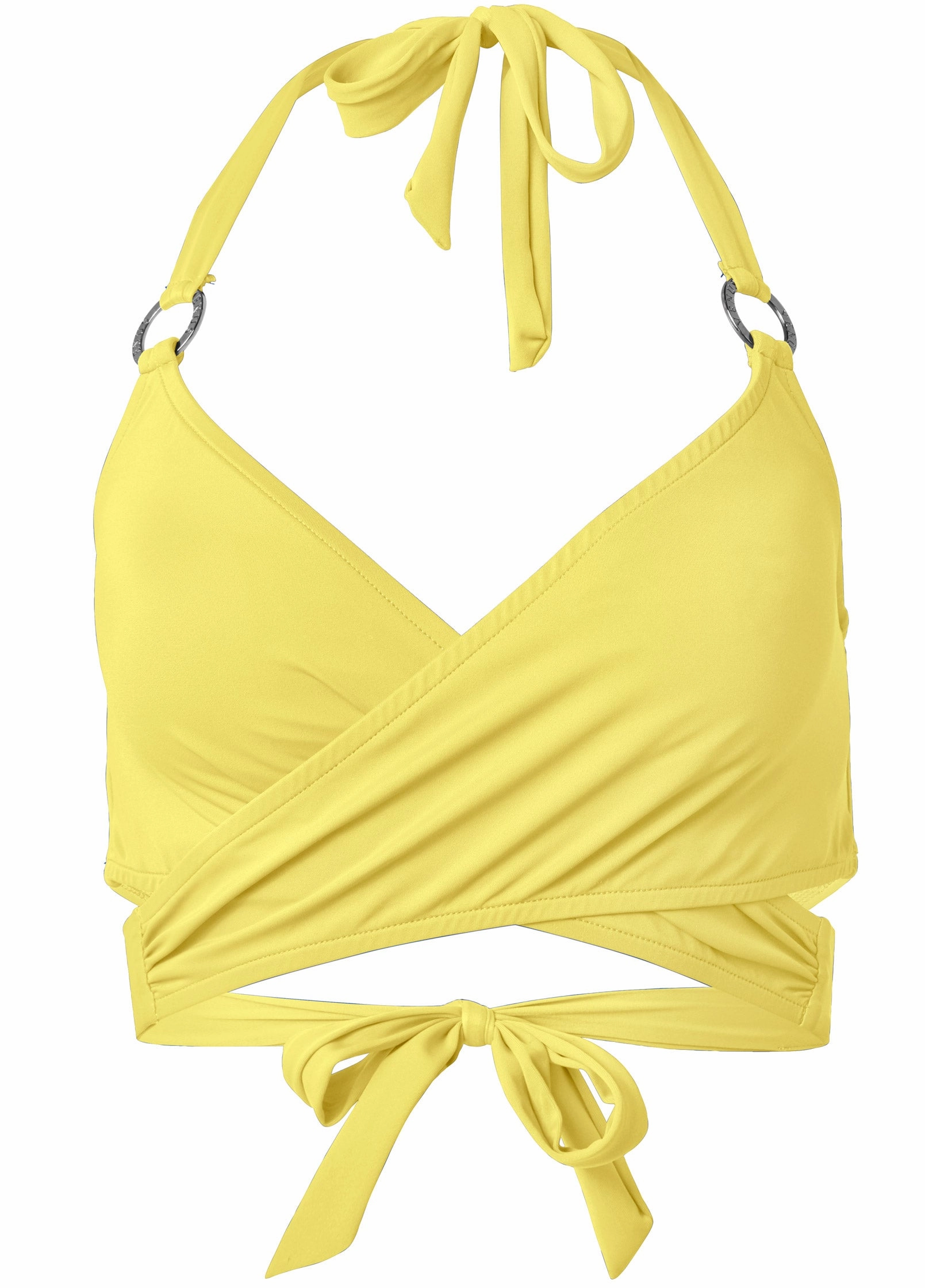 Laguna Wrap Underwire Top - Pastel Yellow