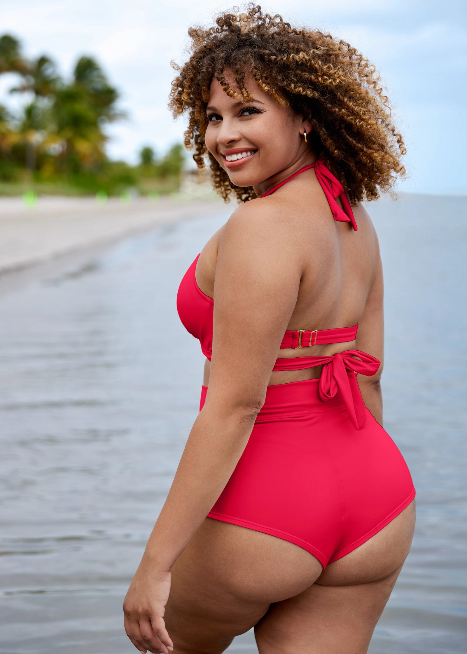 Laguna Wrap Underwire Top - Red Hot