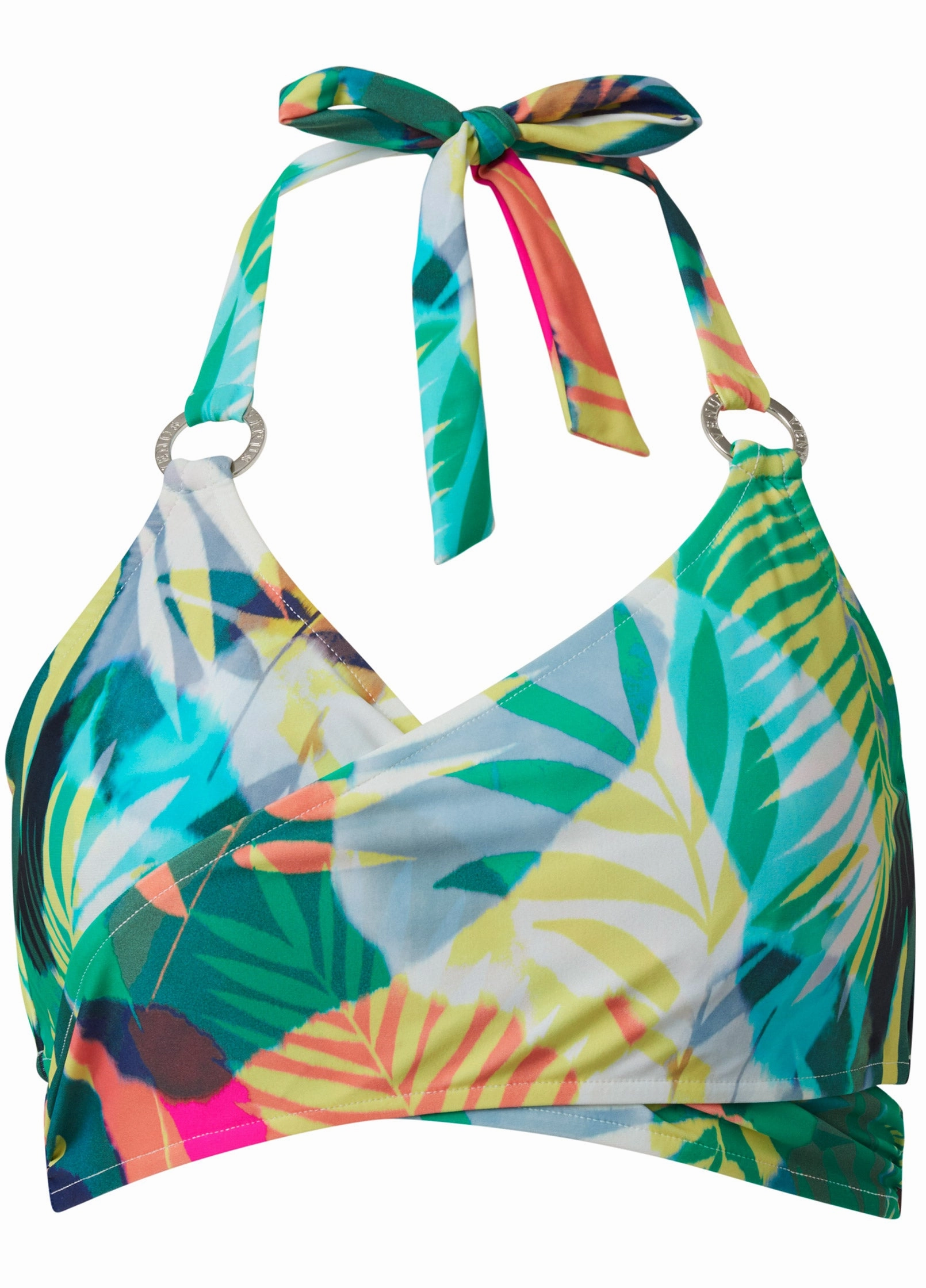 Laguna Wrap Underwire Top - Vibrant Palms