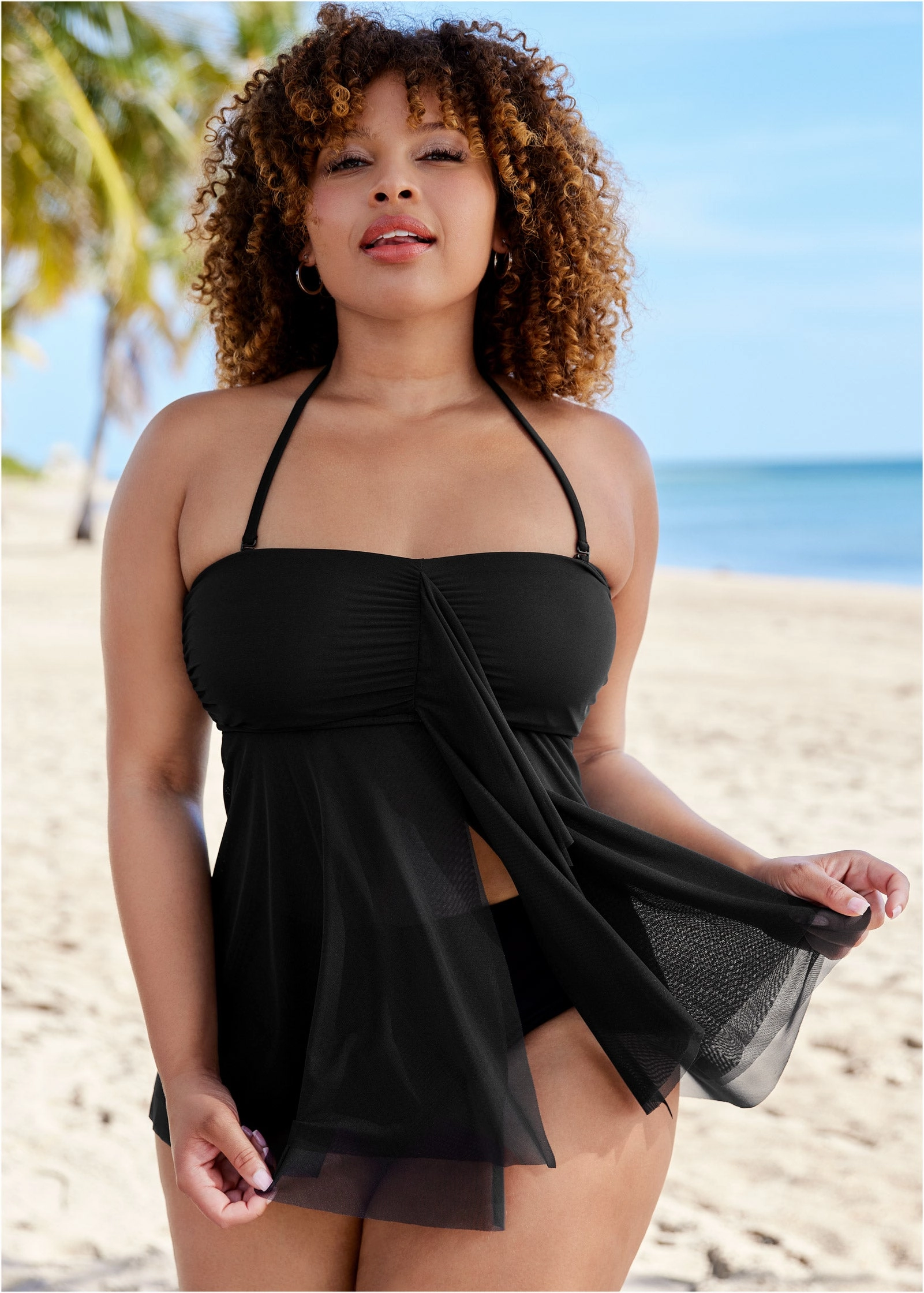Lanai Bandeau Tankini - Black Beauty
