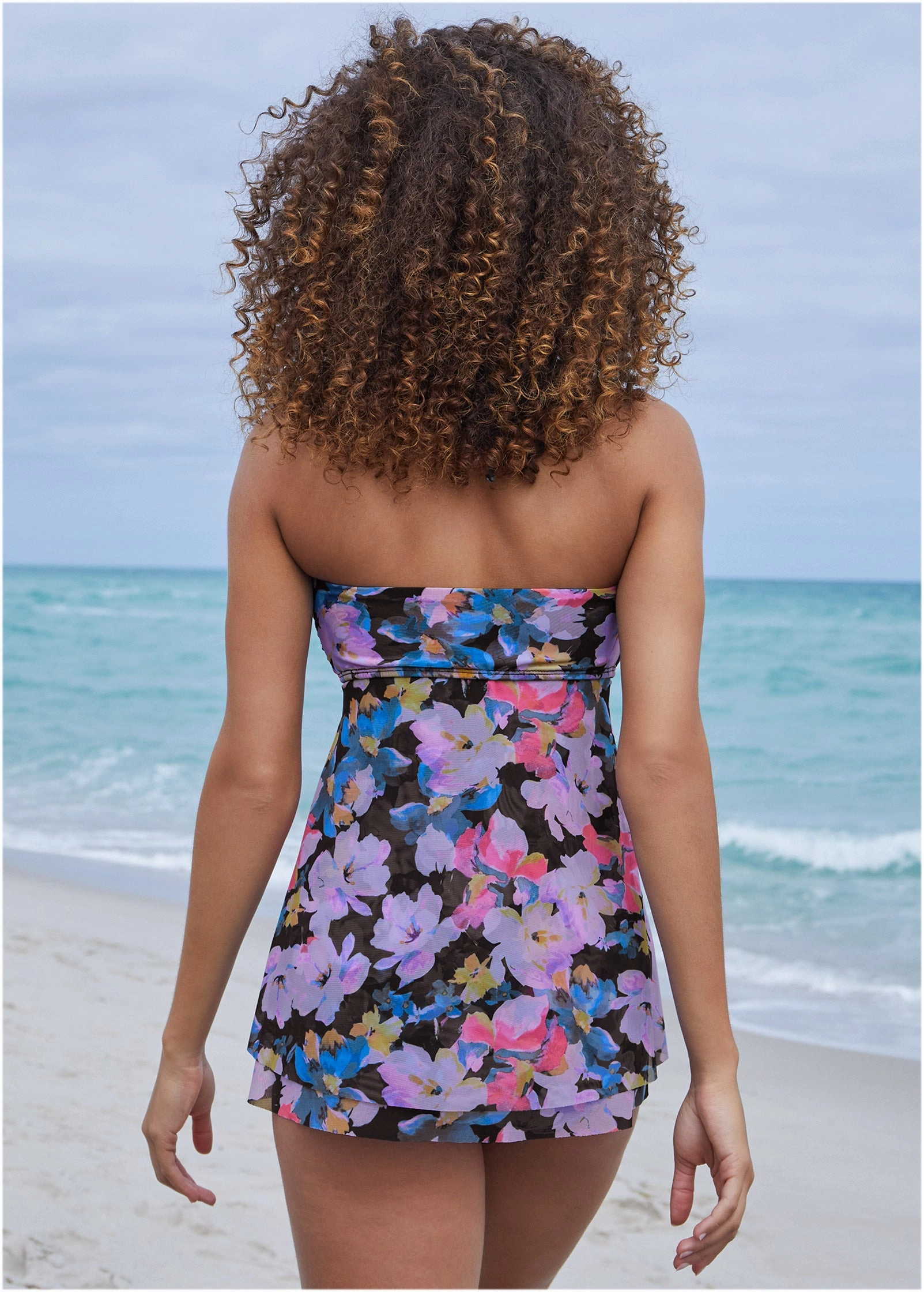 Lanai Bandeau Tankini - Evening Bloom