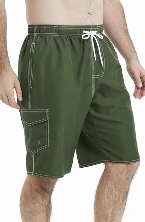 Landisun Mens Swim Trunks Board Shorts Swimsuit Swimwear Swim Shorts Bathing Suits Quick Dry with Mesh Lining