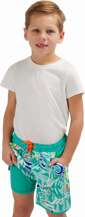 Lands' End Boys' Swimwear UPF 50 Comfort Liner Swim Trunks