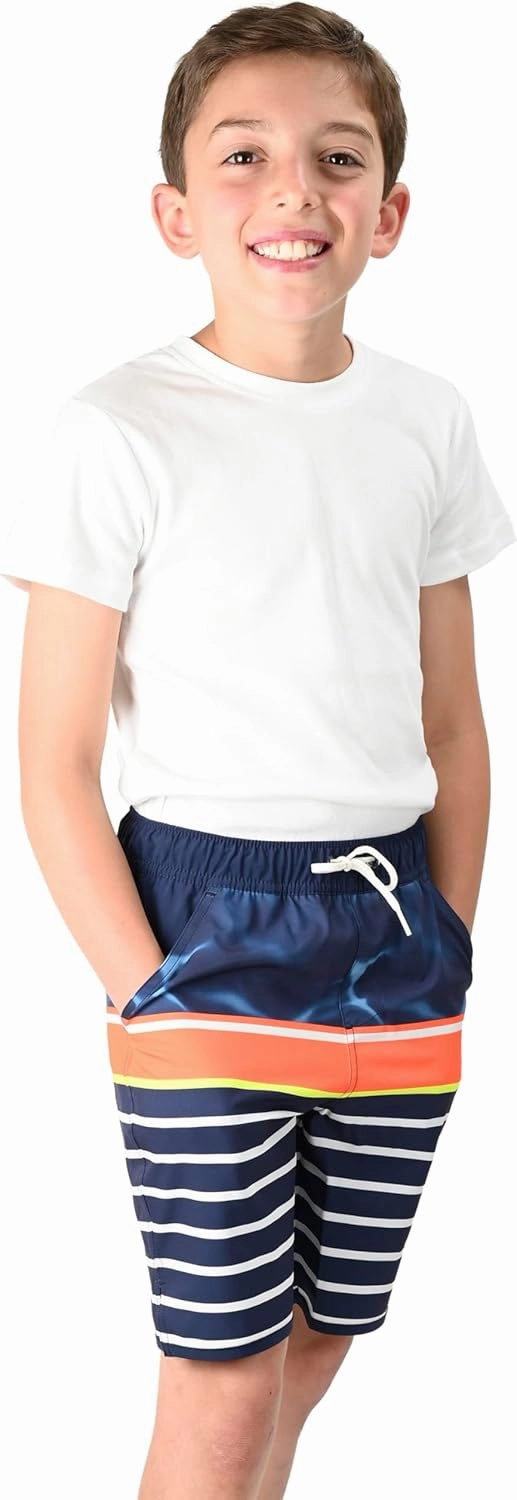 Lands' End Boys' Swimwear UPF 50 Comfort Liner Swim Trunks
