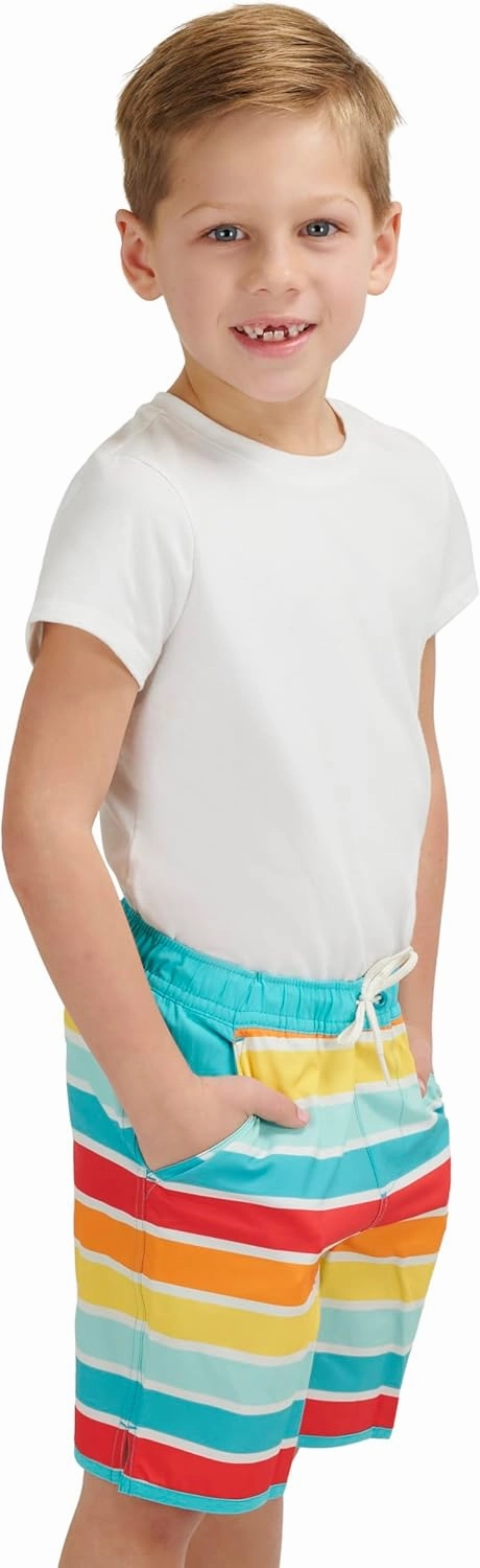 Lands' End Boys' Swimwear UPF 50 Comfort Liner Swim Trunks