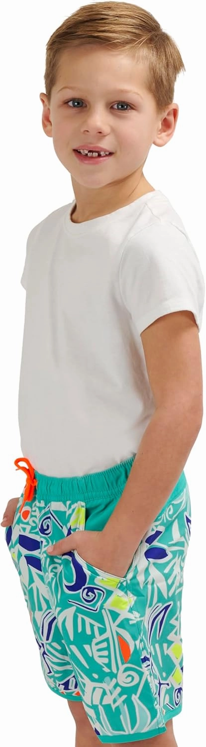 Lands' End Boys' Swimwear UPF 50 Comfort Liner Swim Trunks
