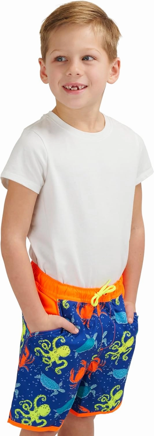 Lands' End Boys' Swimwear UPF 50 Comfort Liner Swim Trunks