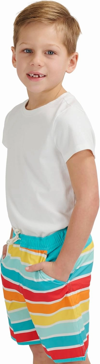 Lands' End Boys' Swimwear UPF 50 Comfort Liner Swim Trunks
