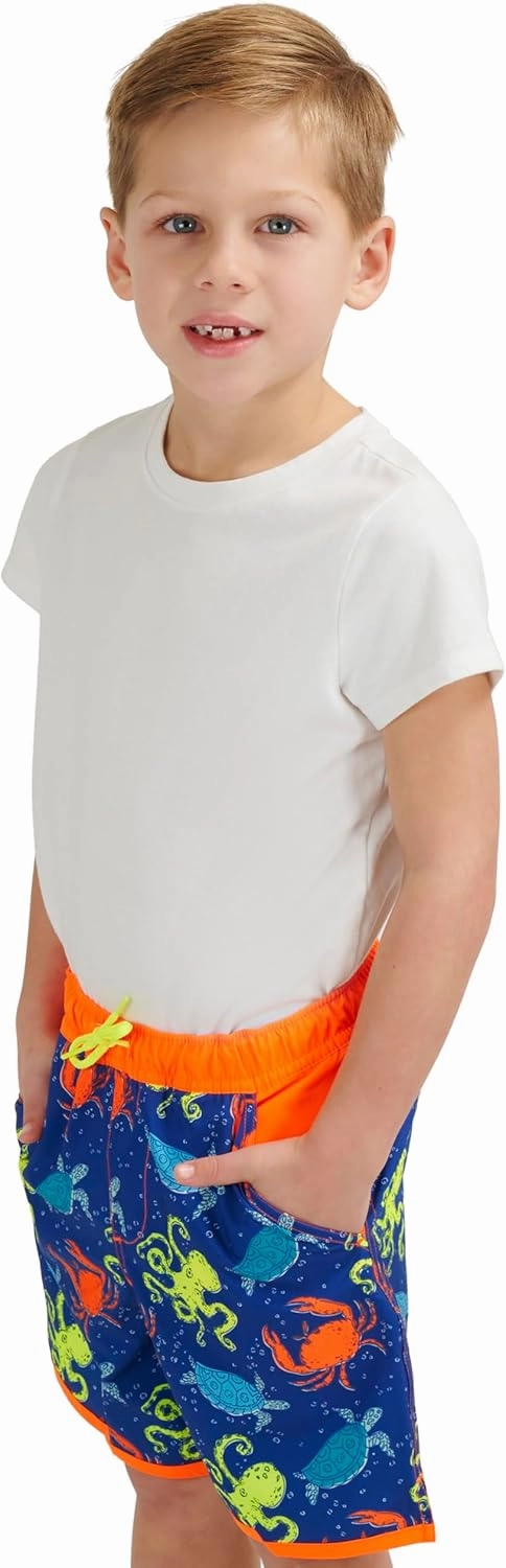 Lands' End Boys' Swimwear UPF 50 Comfort Liner Swim Trunks