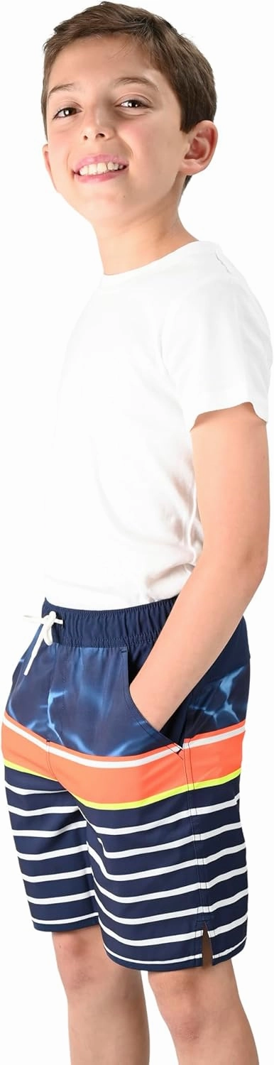 Lands' End Boys' Swimwear UPF 50 Comfort Liner Swim Trunks