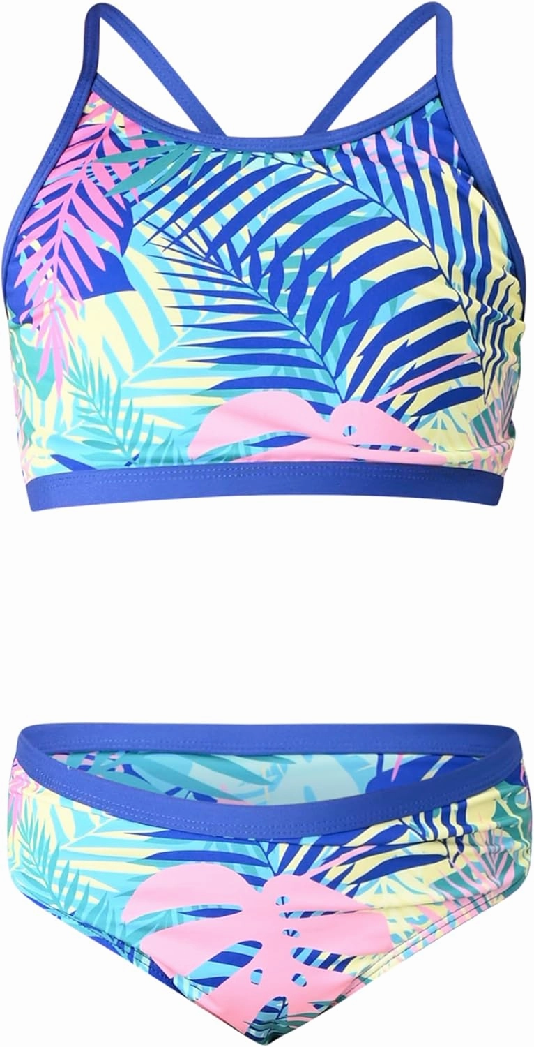Lands' End Girls' Swimwear UPF 50 Bikini Top and Bottom Swim Set (XS-XL)