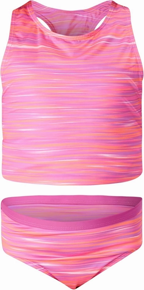 Lands' End Girls' Swimwear UPF 50 Tankini Top and Bikini Bottom Swim Set