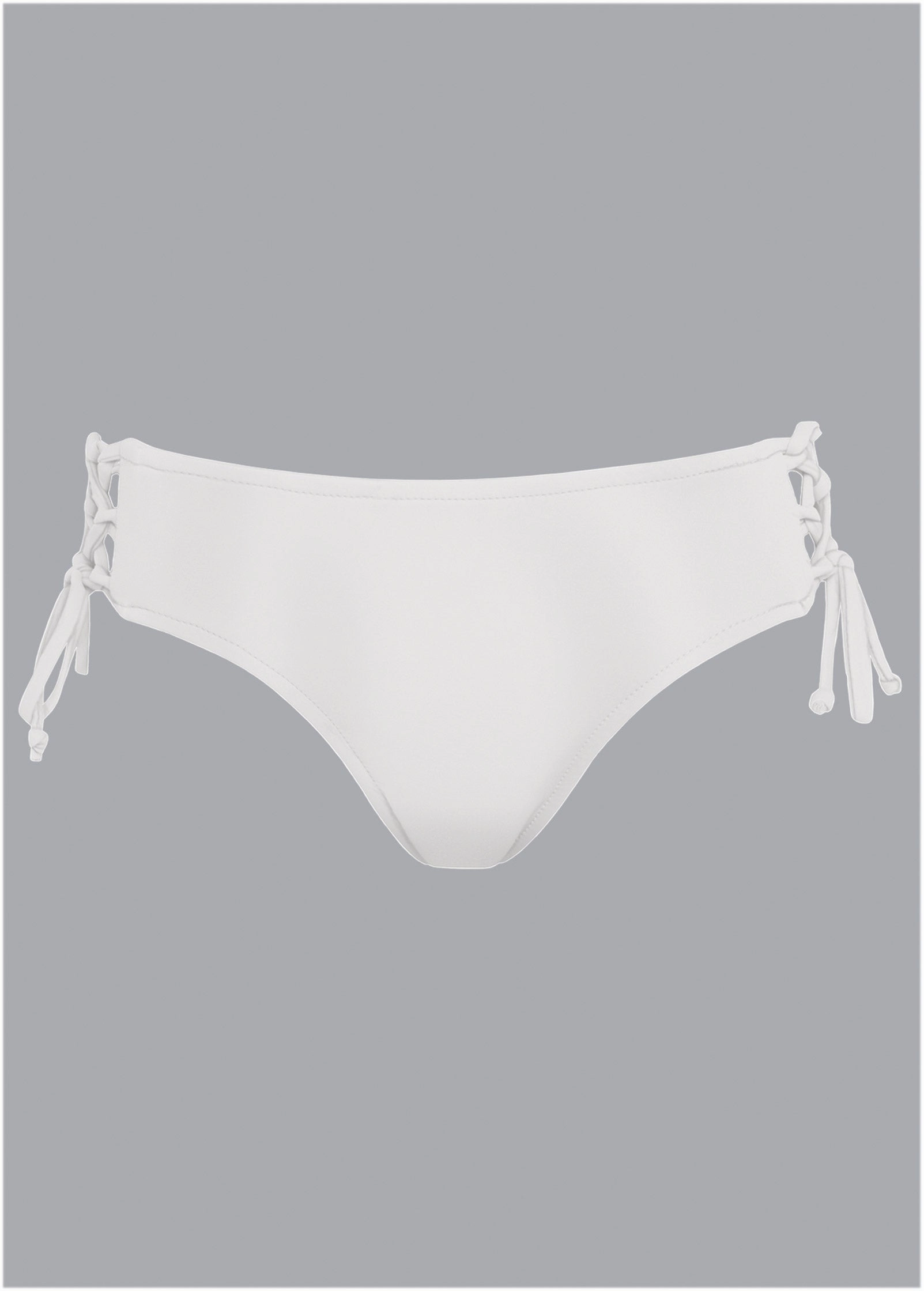 Lattice Side Bikini Bottom - Pearl White