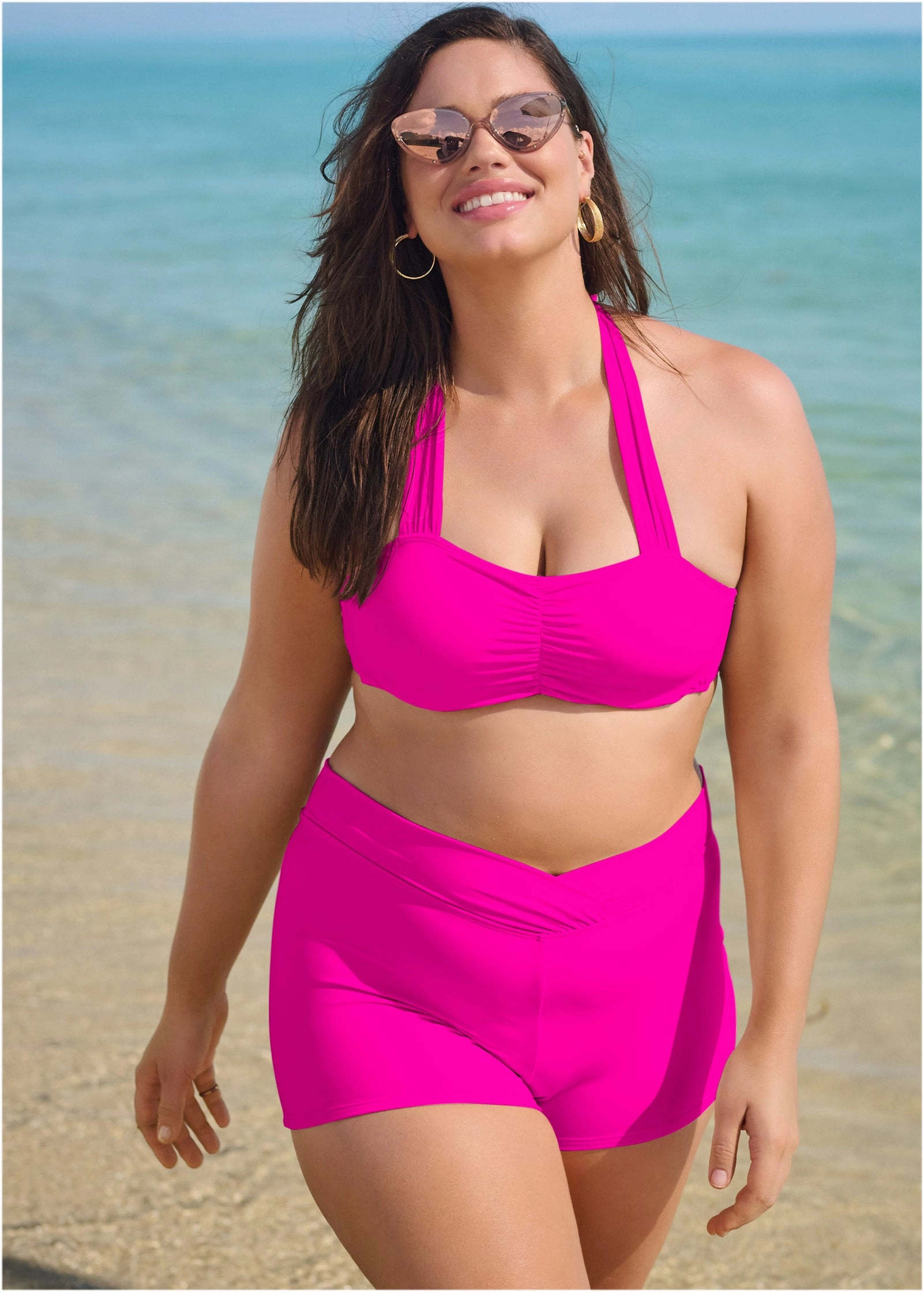 Leigh Underwire Top - Electric Pink