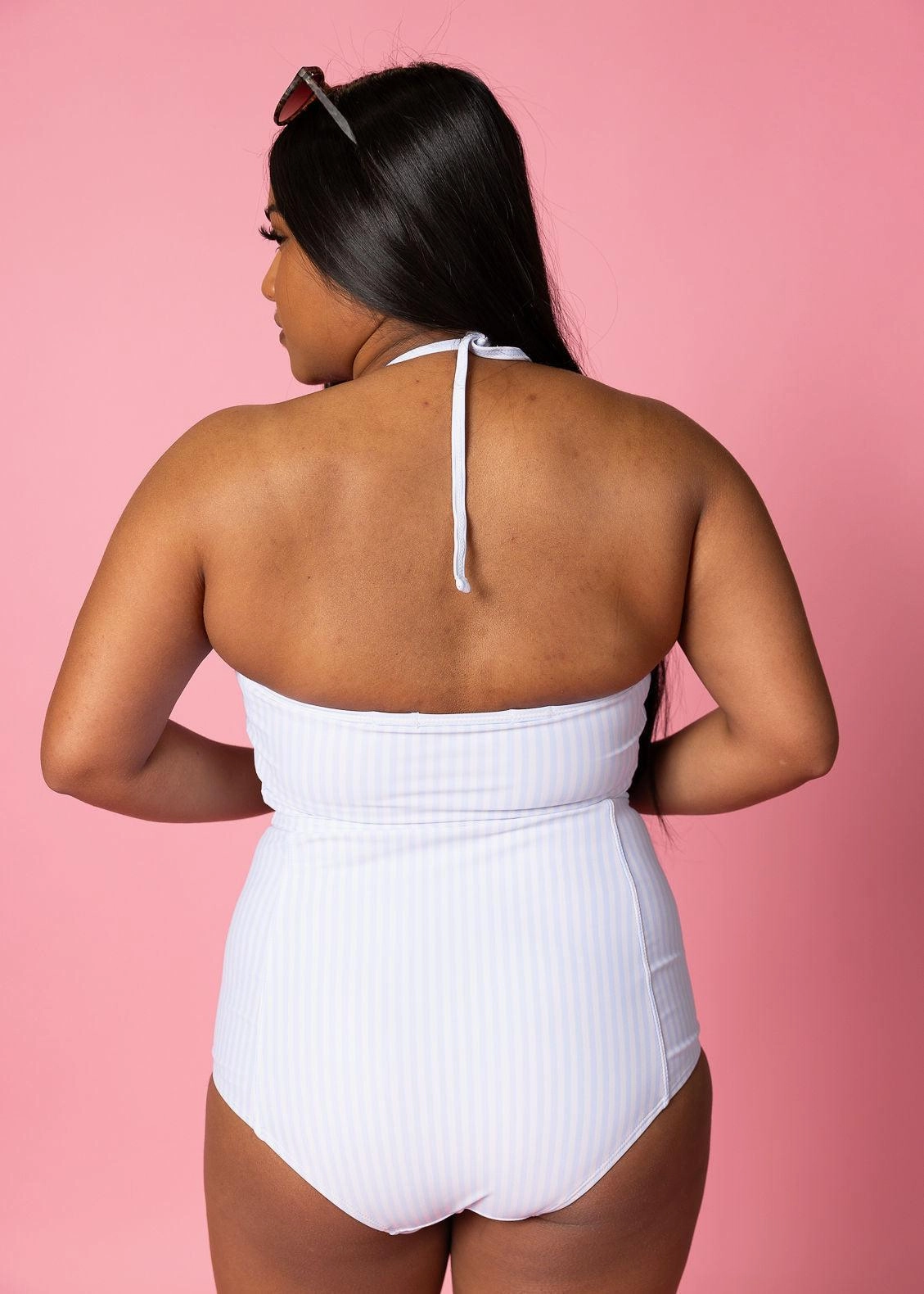 Light Blue Stripe | High-Waisted Bottoms