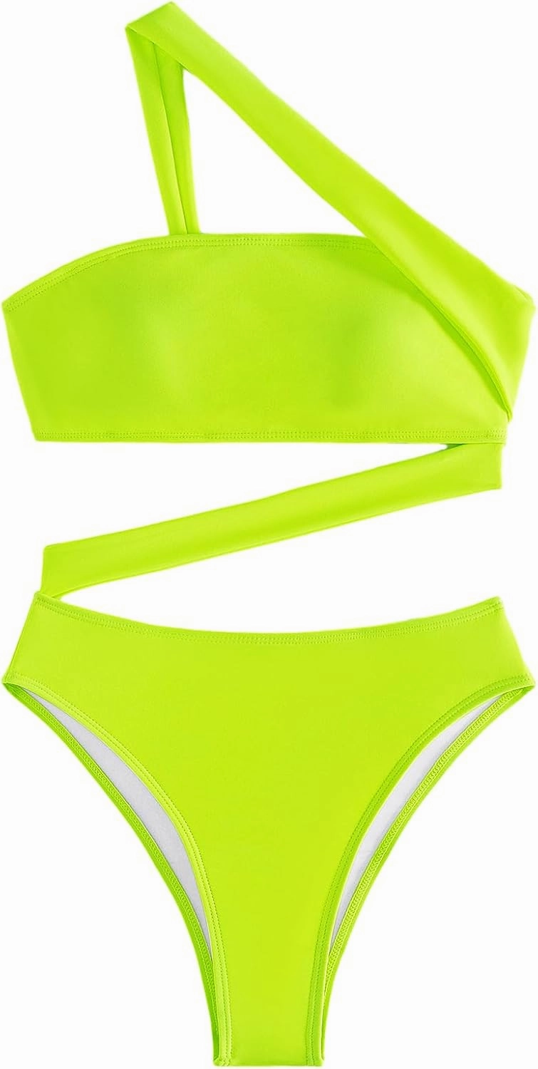 Lilosy Sexy Cutout Tube High Waist Bandeau Bathing One Piecce Swimsuit