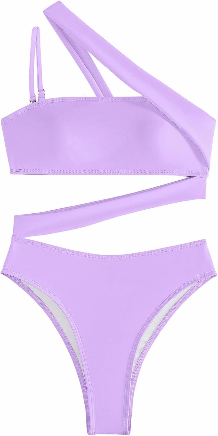 Lilosy Sexy Cutout Tube High Waist Bandeau Bathing One Piecce Swimsuit