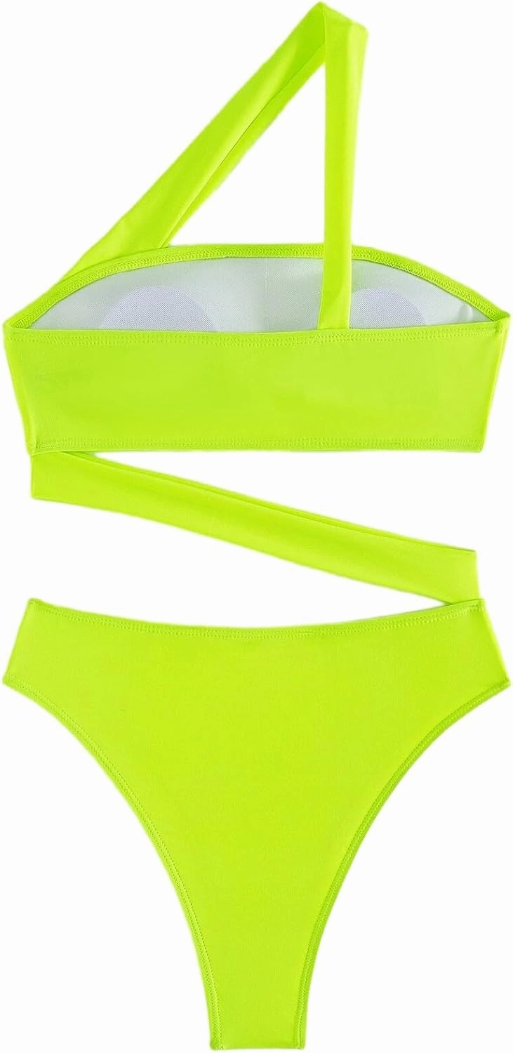 Lilosy Sexy Cutout Tube High Waist Bandeau Bathing One Piecce Swimsuit