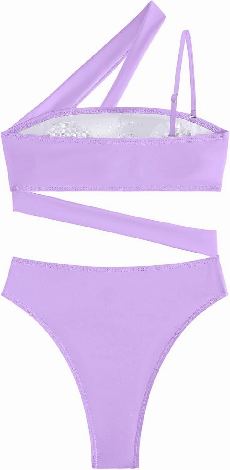 Lilosy Sexy Cutout Tube High Waist Bandeau Bathing One Piecce Swimsuit