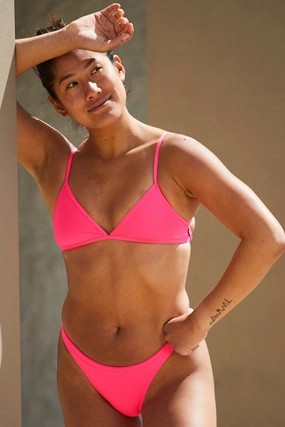 Lindsey Bikini Top - Hot Pink