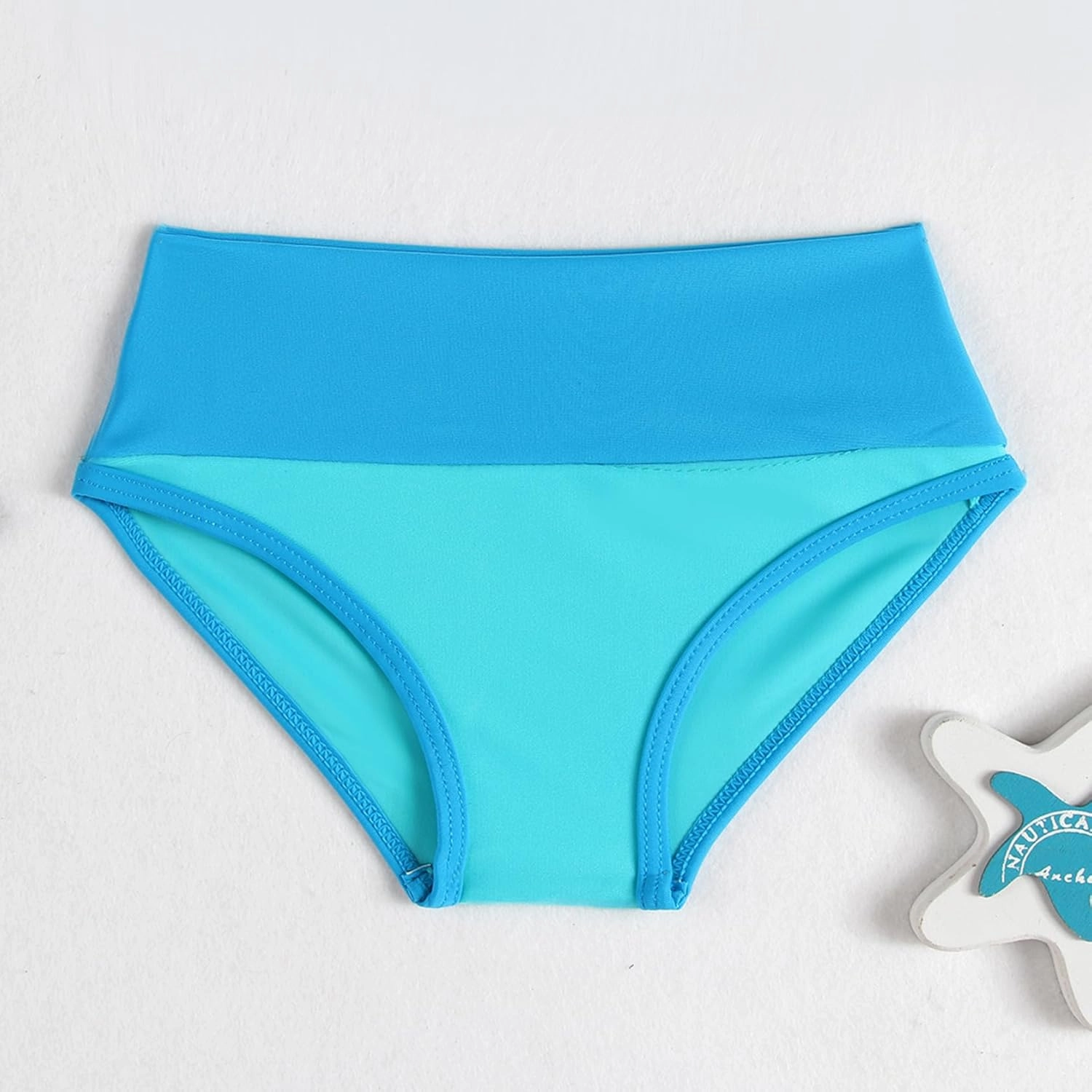 Little Girl Swimsuit Casual Swimwear Kids Two Piece Color Block Bathing Suits Beach Bikini Set 3-8 Years