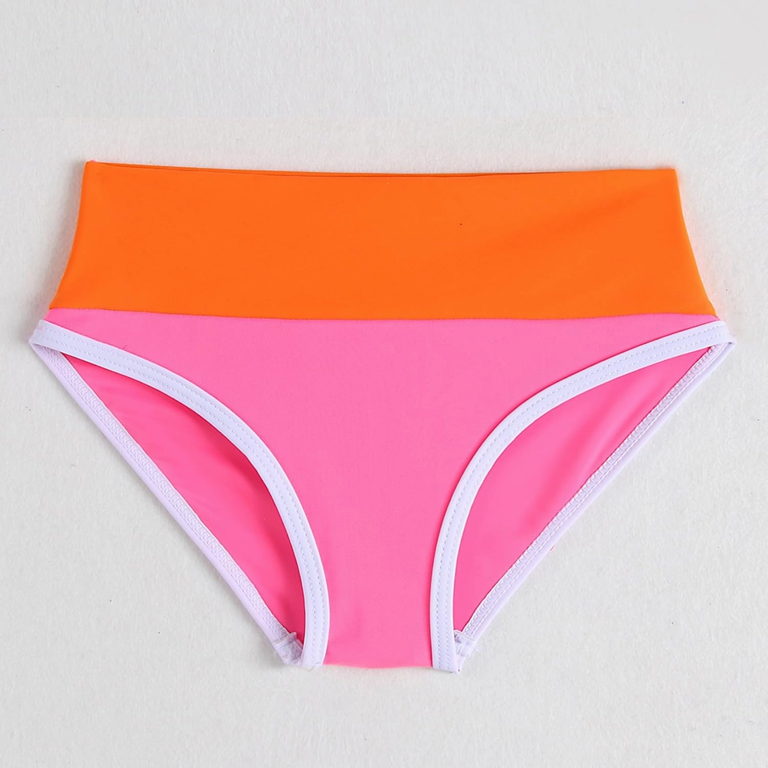 Little Girl Swimsuit Casual Swimwear Kids Two Piece Color Block Bathing Suits Beach Bikini Set 3-8 Years