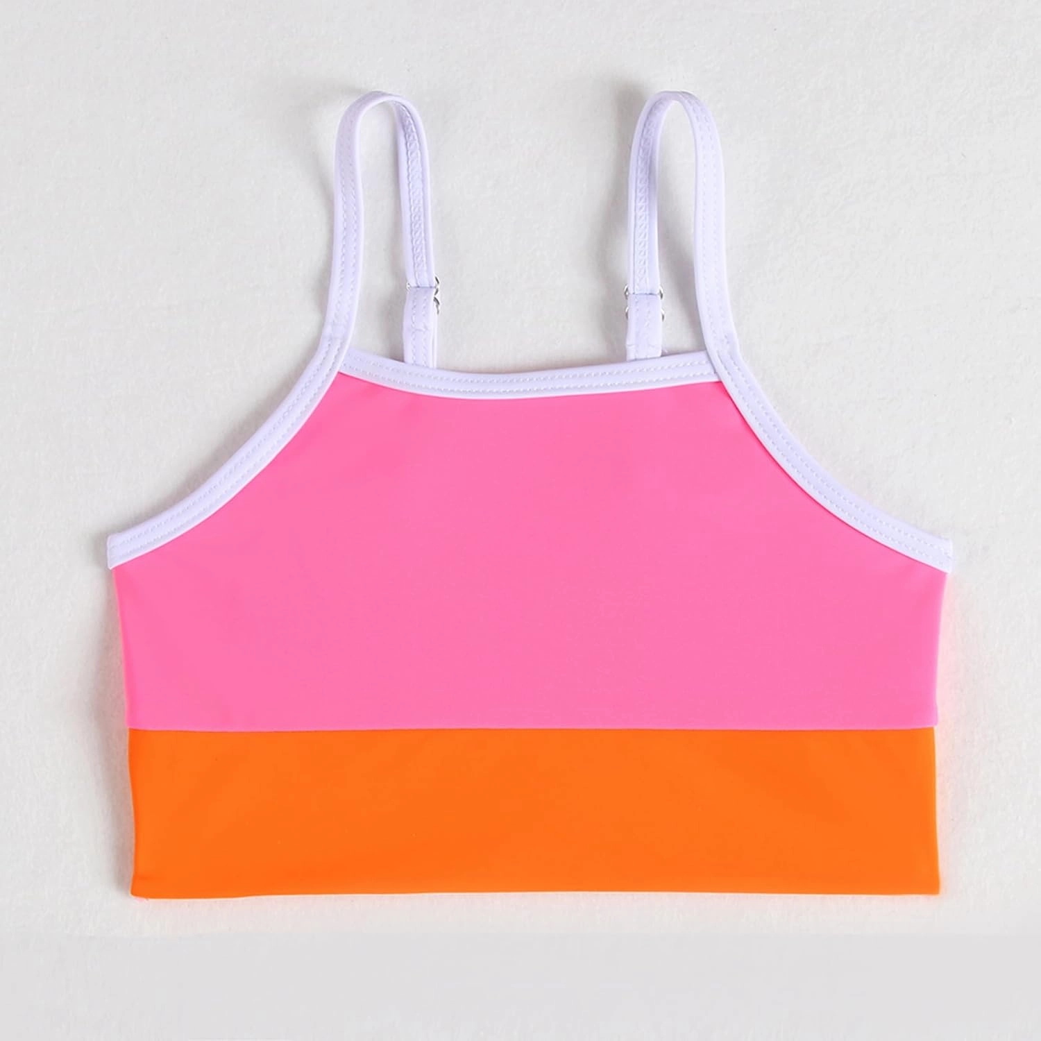 Little Girl Swimsuit Casual Swimwear Kids Two Piece Color Block Bathing Suits Beach Bikini Set 3-8 Years