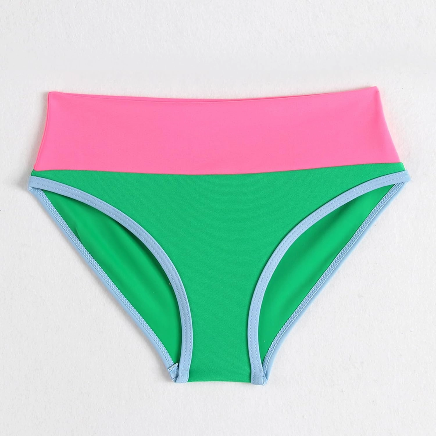 Little Girl Swimsuit Casual Swimwear Kids Two Piece Color Block Bathing Suits Beach Bikini Set 3-8 Years
