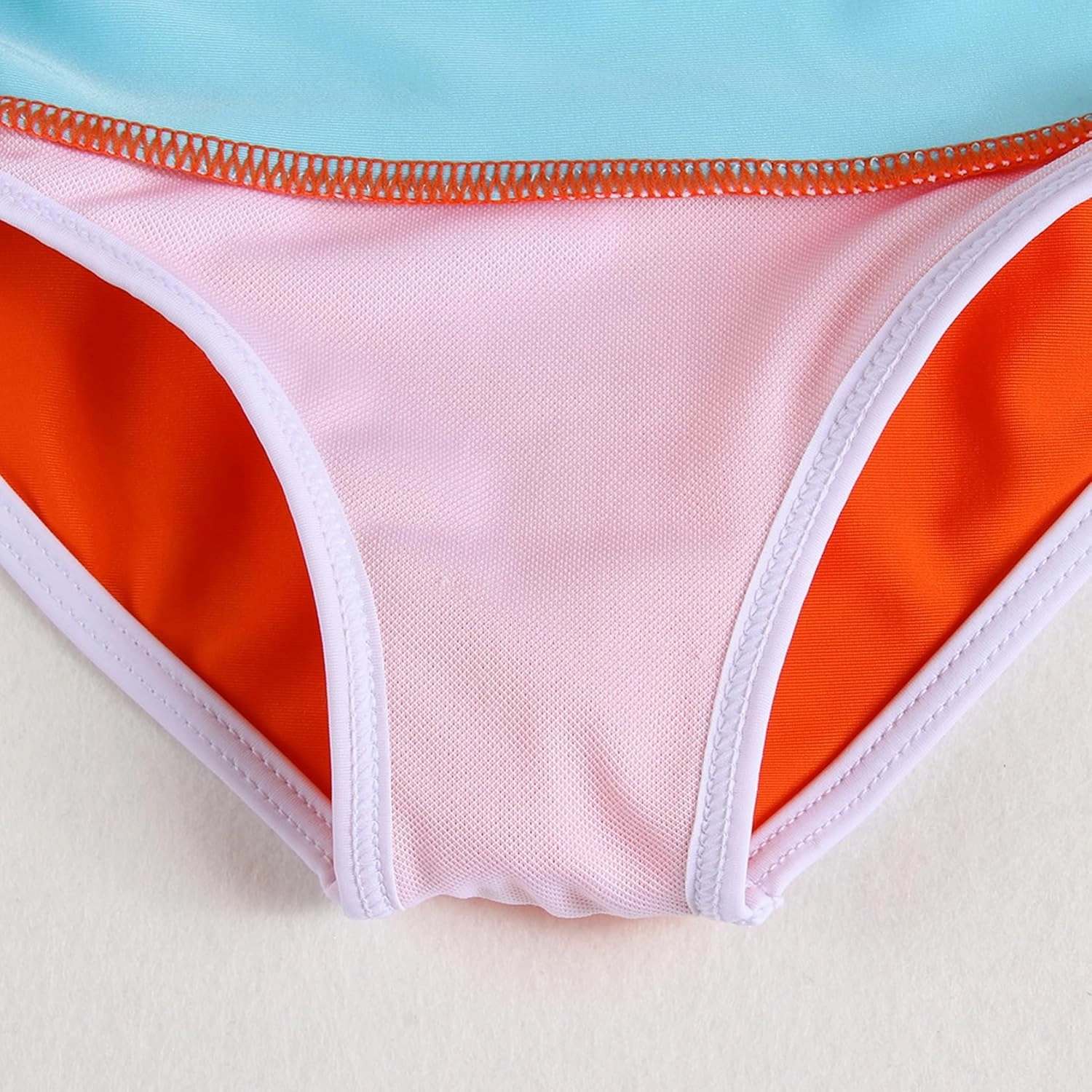 Little Girl Swimsuit Casual Swimwear Kids Two Piece Color Block Bathing Suits Beach Bikini Set 3-8 Years