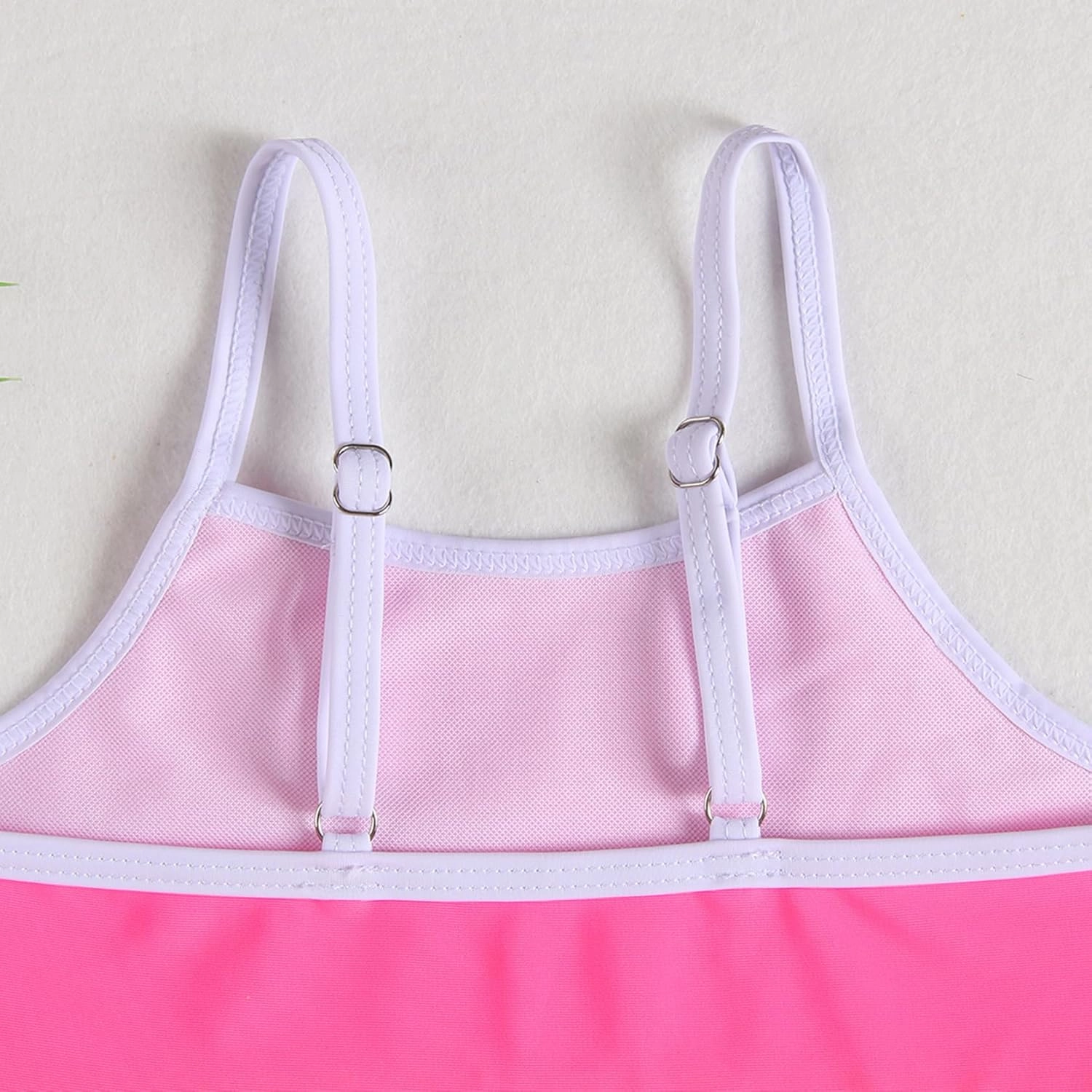 Little Girl Swimsuit Casual Swimwear Kids Two Piece Color Block Bathing Suits Beach Bikini Set 3-8 Years