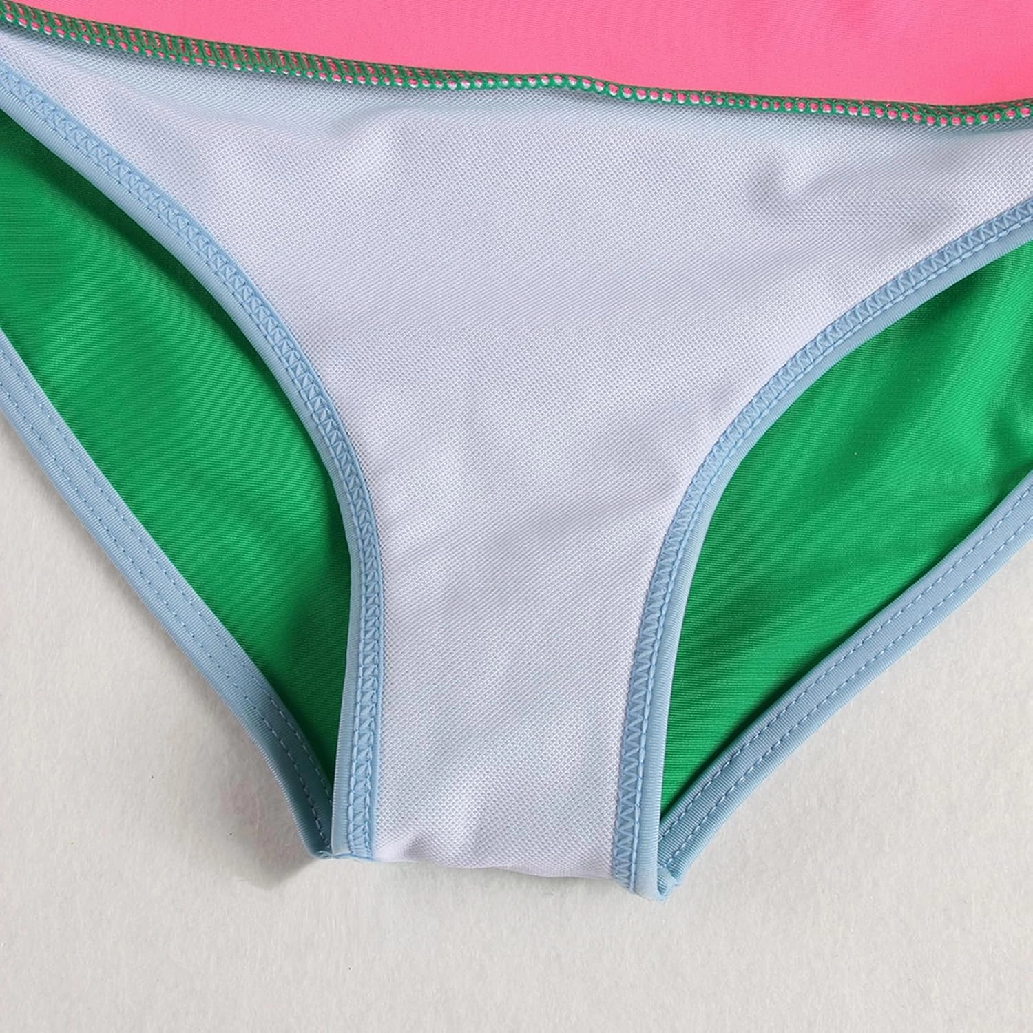 Little Girl Swimsuit Casual Swimwear Kids Two Piece Color Block Bathing Suits Beach Bikini Set 3-8 Years