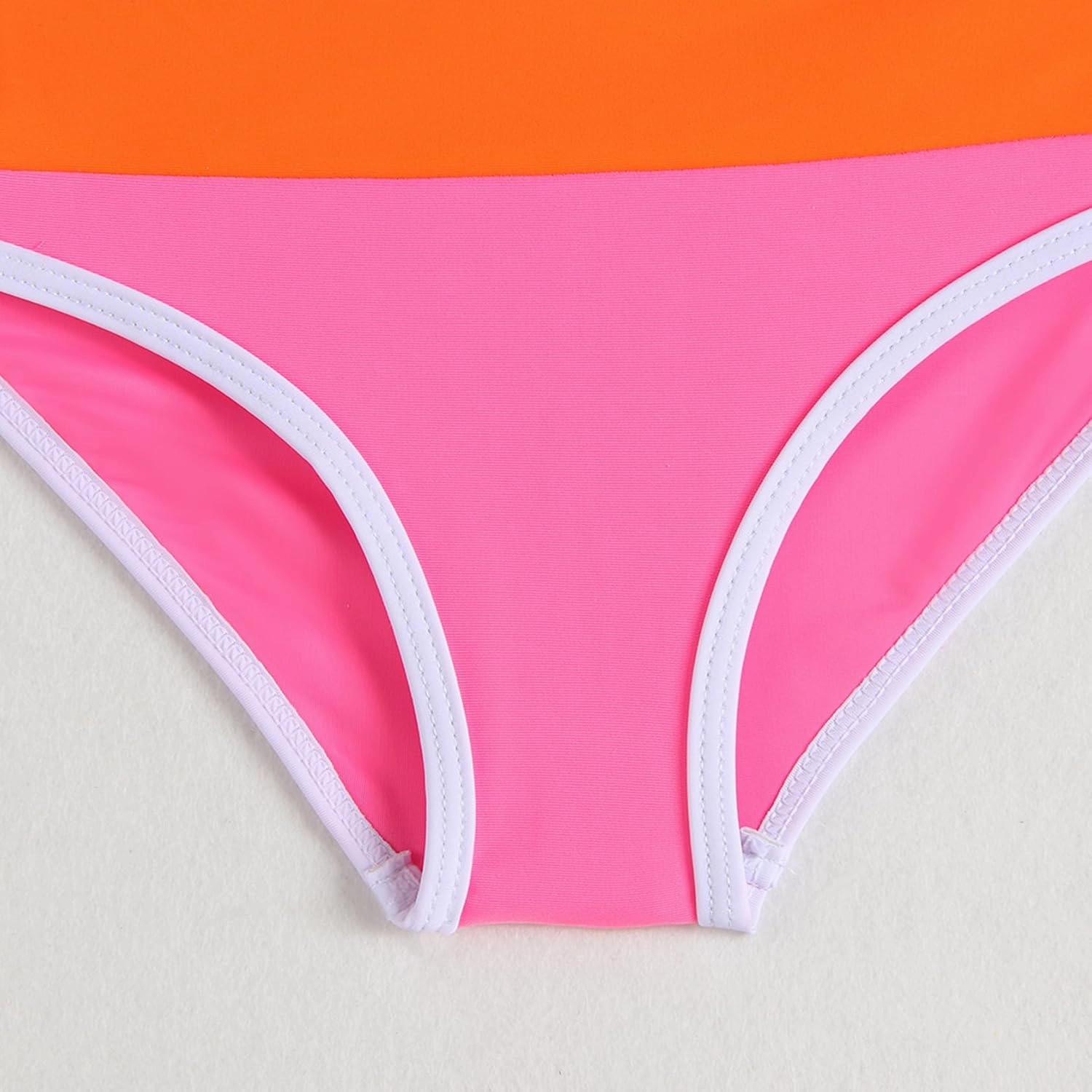 Little Girl Swimsuit Casual Swimwear Kids Two Piece Color Block Bathing Suits Beach Bikini Set 3-8 Years