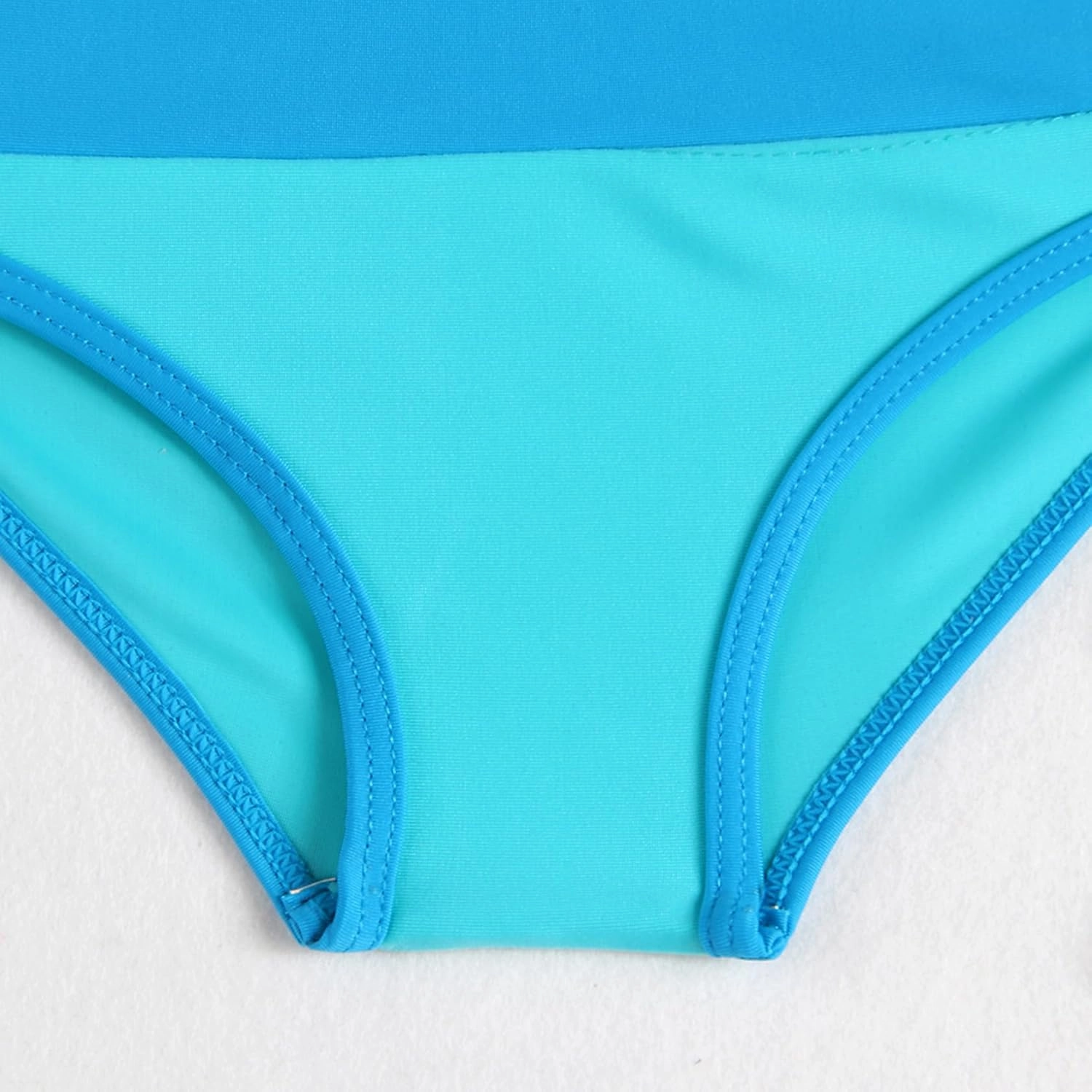 Little Girl Swimsuit Casual Swimwear Kids Two Piece Color Block Bathing Suits Beach Bikini Set 3-8 Years