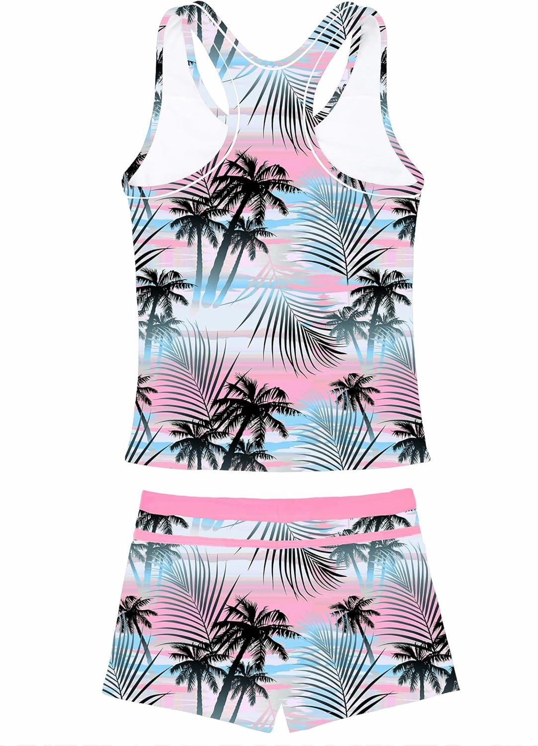 Little Girls' Summer Swimwear Two Piece Boyshort Tankini Kids Swimsuit