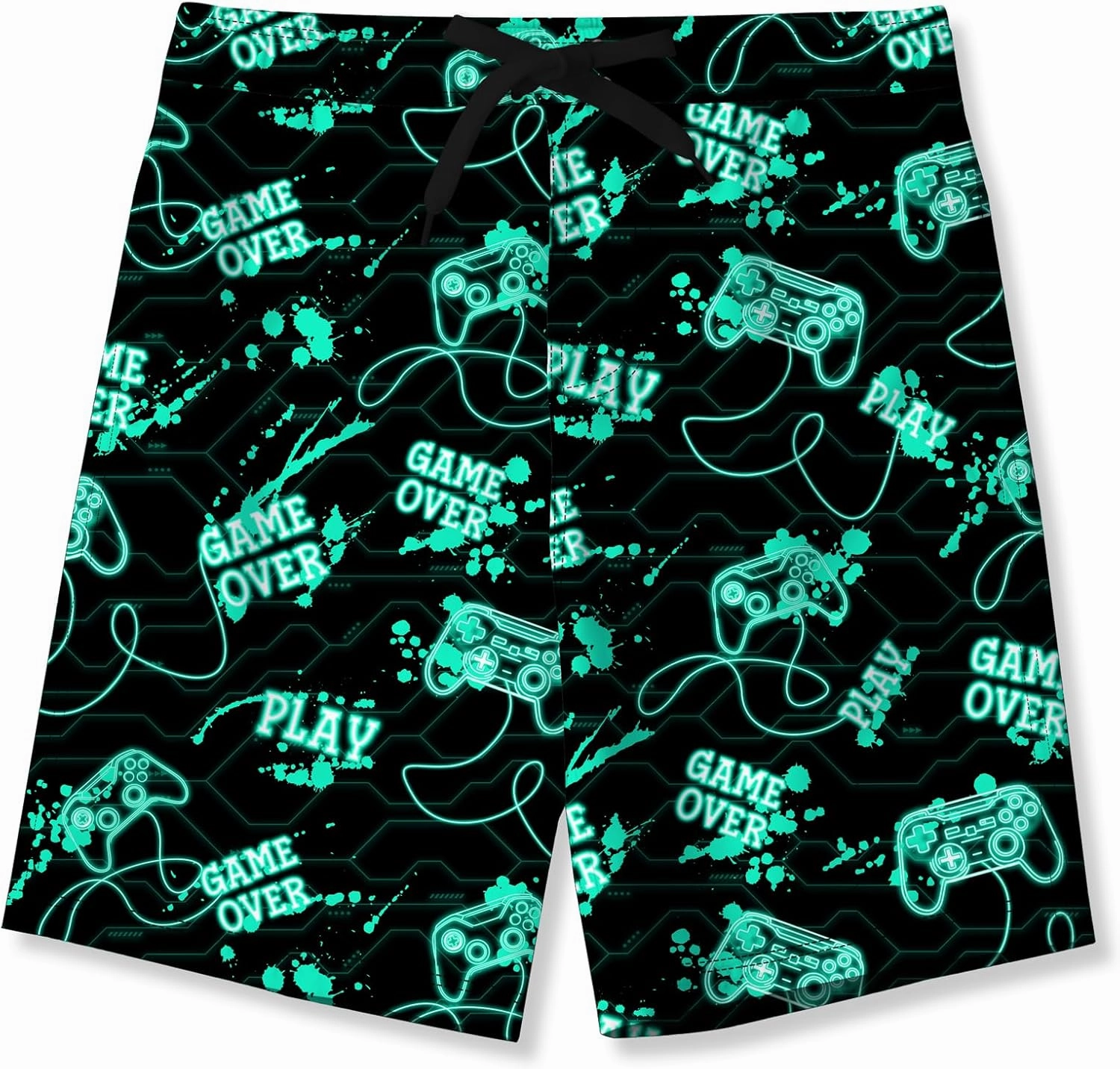 Lovekider 5-16 Years Boys Swim Trunks with Compression Liner Waterproof Quick Dry Swimwear Bathing Suits