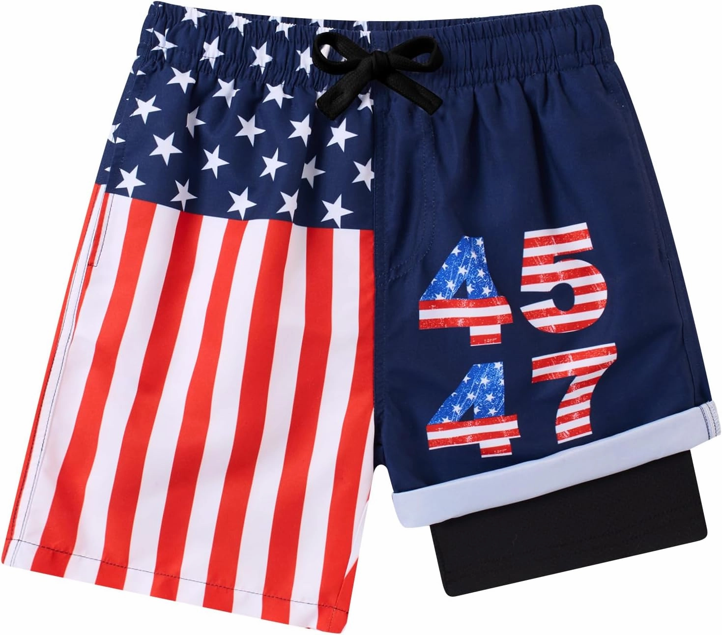 Lovekider 5-16 Years Boys Swim Trunks with Compression Liner Waterproof Quick Dry Swimwear Bathing Suits