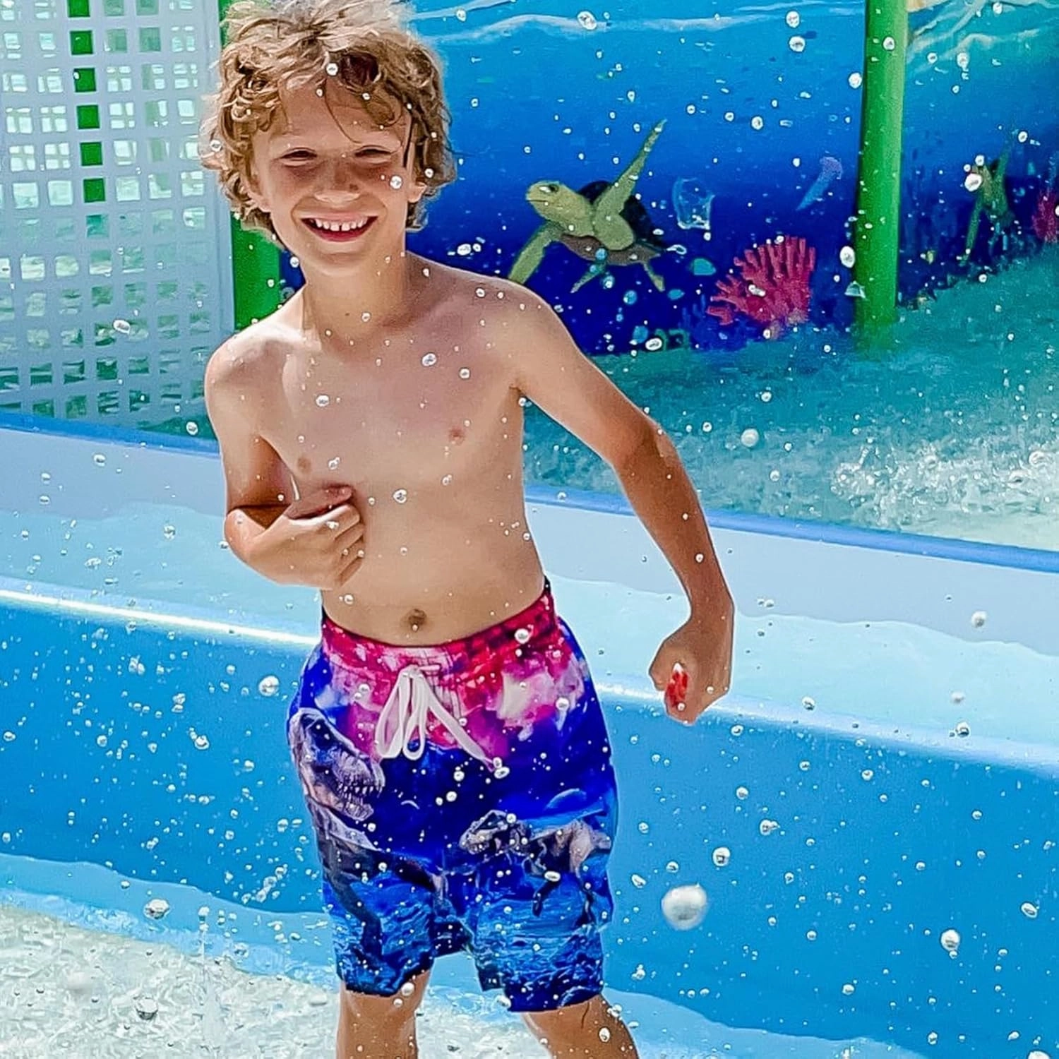 Lovekider Boys 3D Printed Funny Swim Trunks Casual Quick-Drying Beach Pant Sports Running Swim Surf Board Shorts 3-12 Years