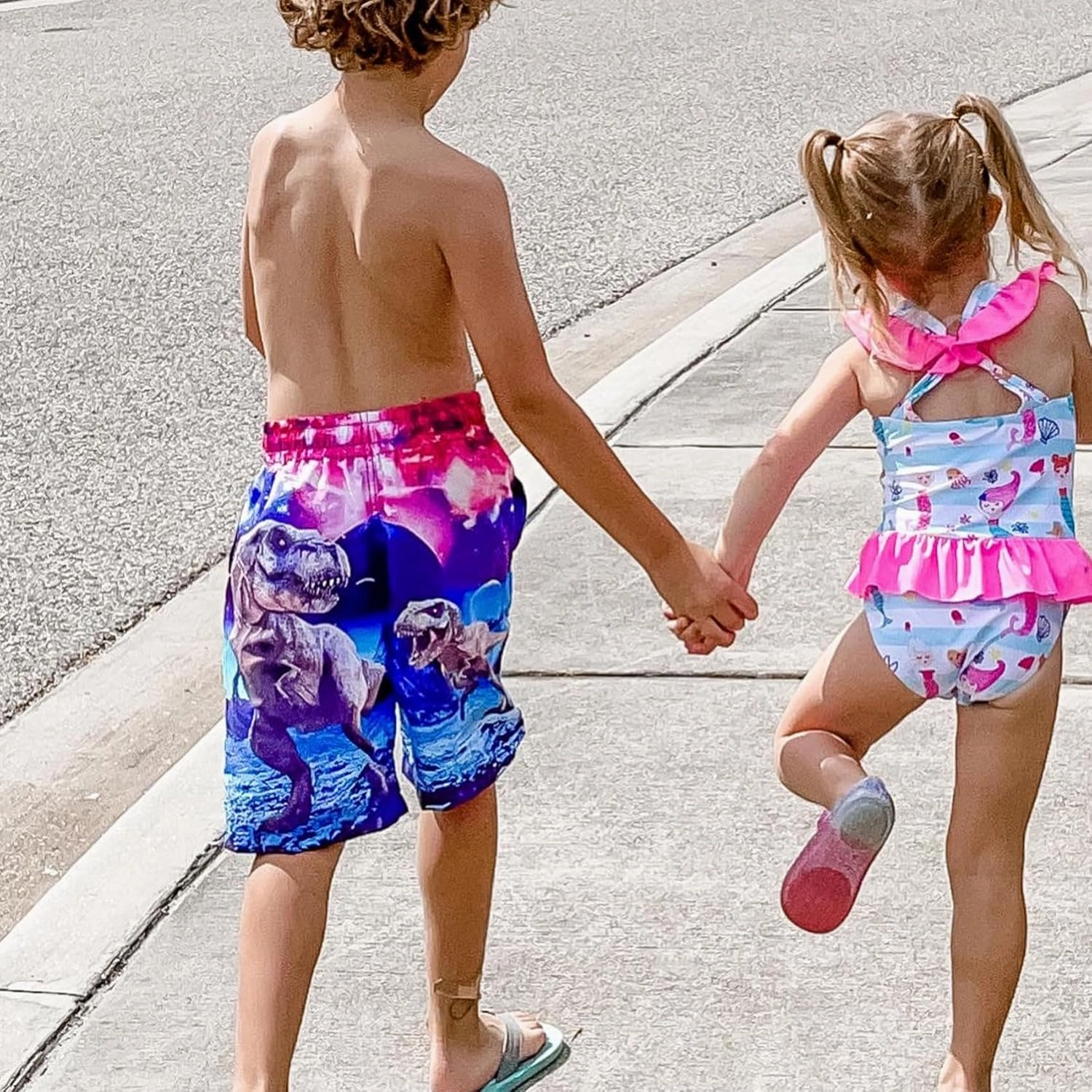 Lovekider Boys 3D Printed Funny Swim Trunks Casual Quick-Drying Beach Pant Sports Running Swim Surf Board Shorts 3-12 Years