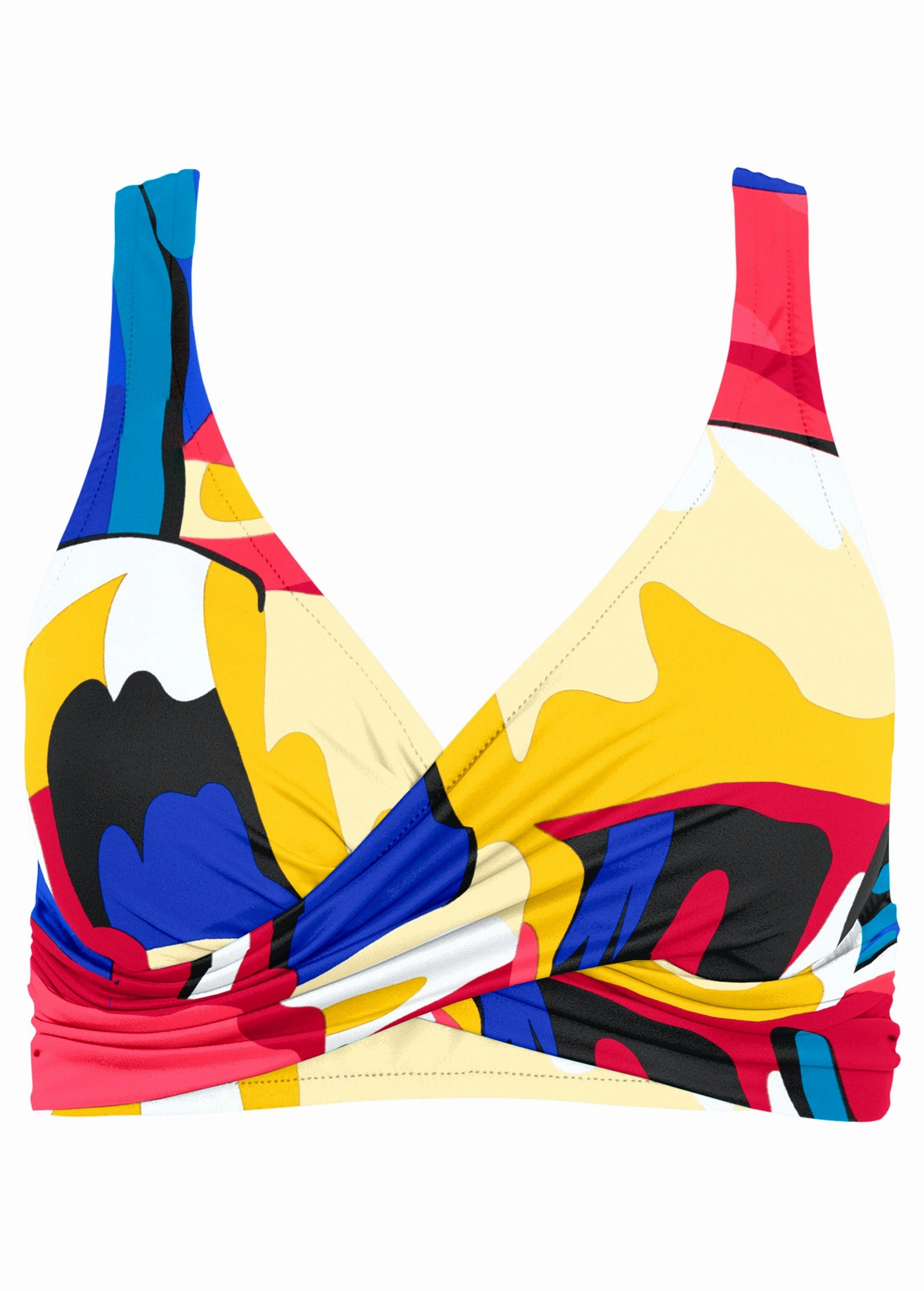 Lovely Lift Wrap Bikini Top - Abstract Swirl