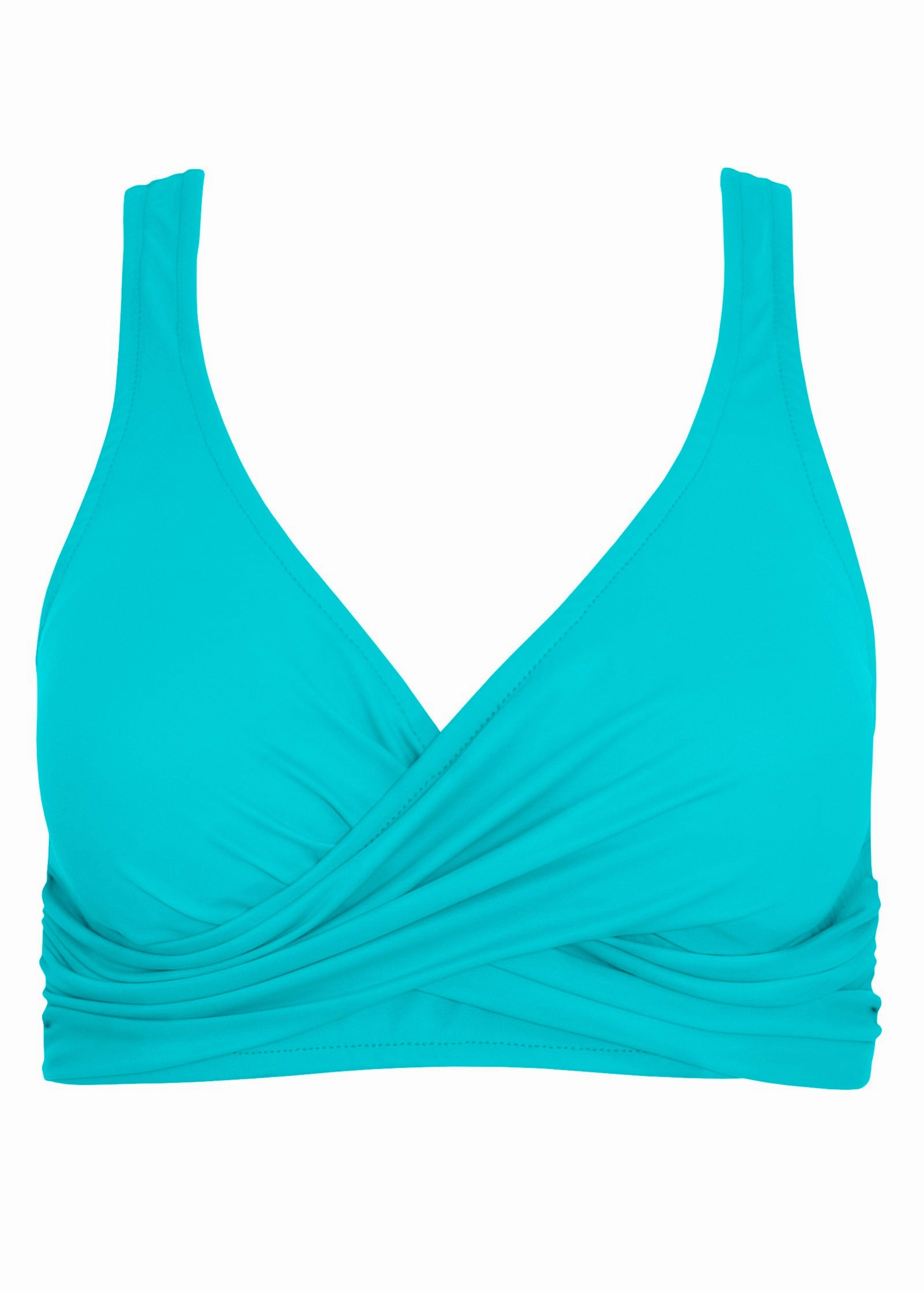 Lovely Lift Wrap Bikini Top - Aqua Reef