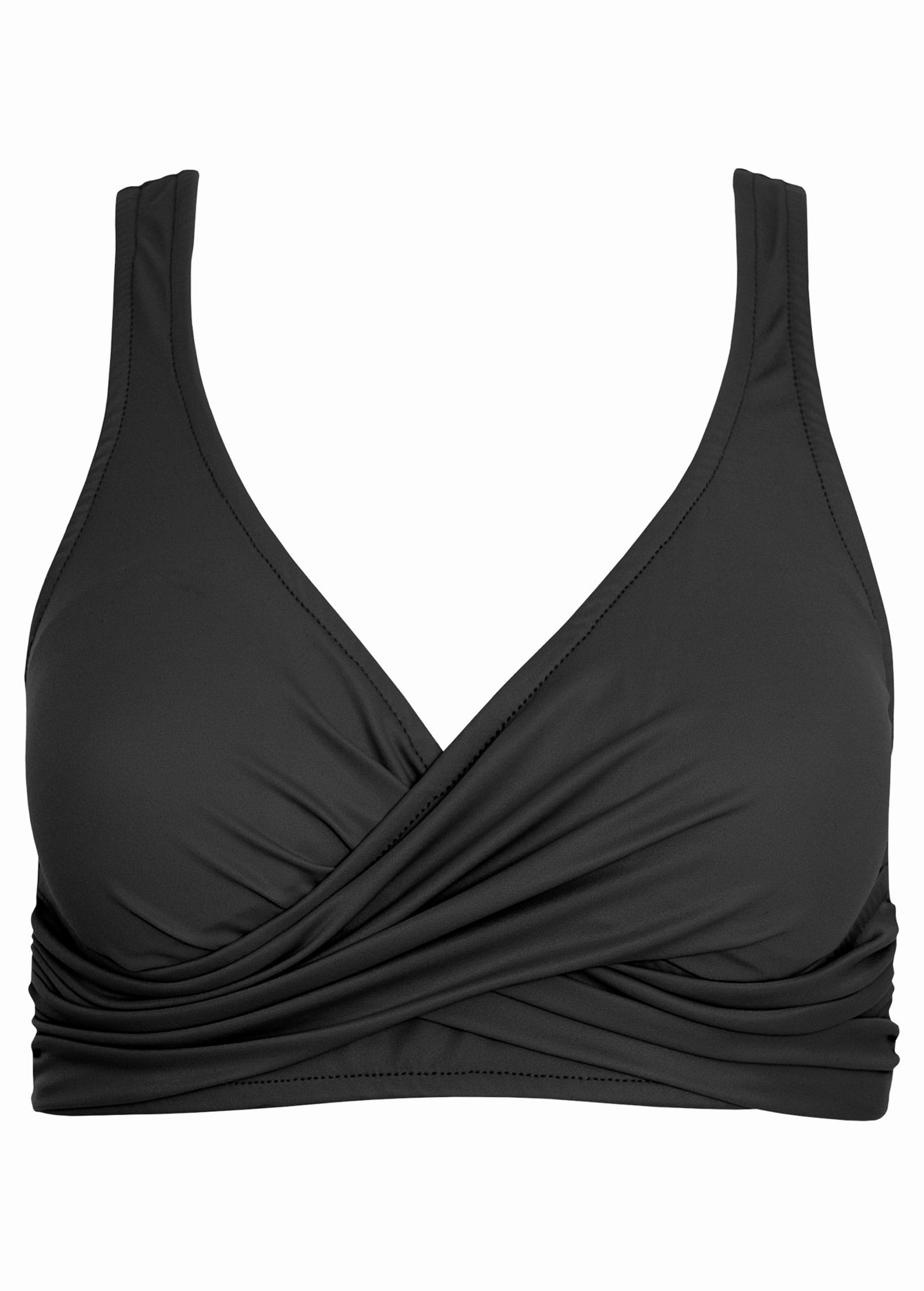 Lovely Lift Wrap Bikini Top - Black Beauty